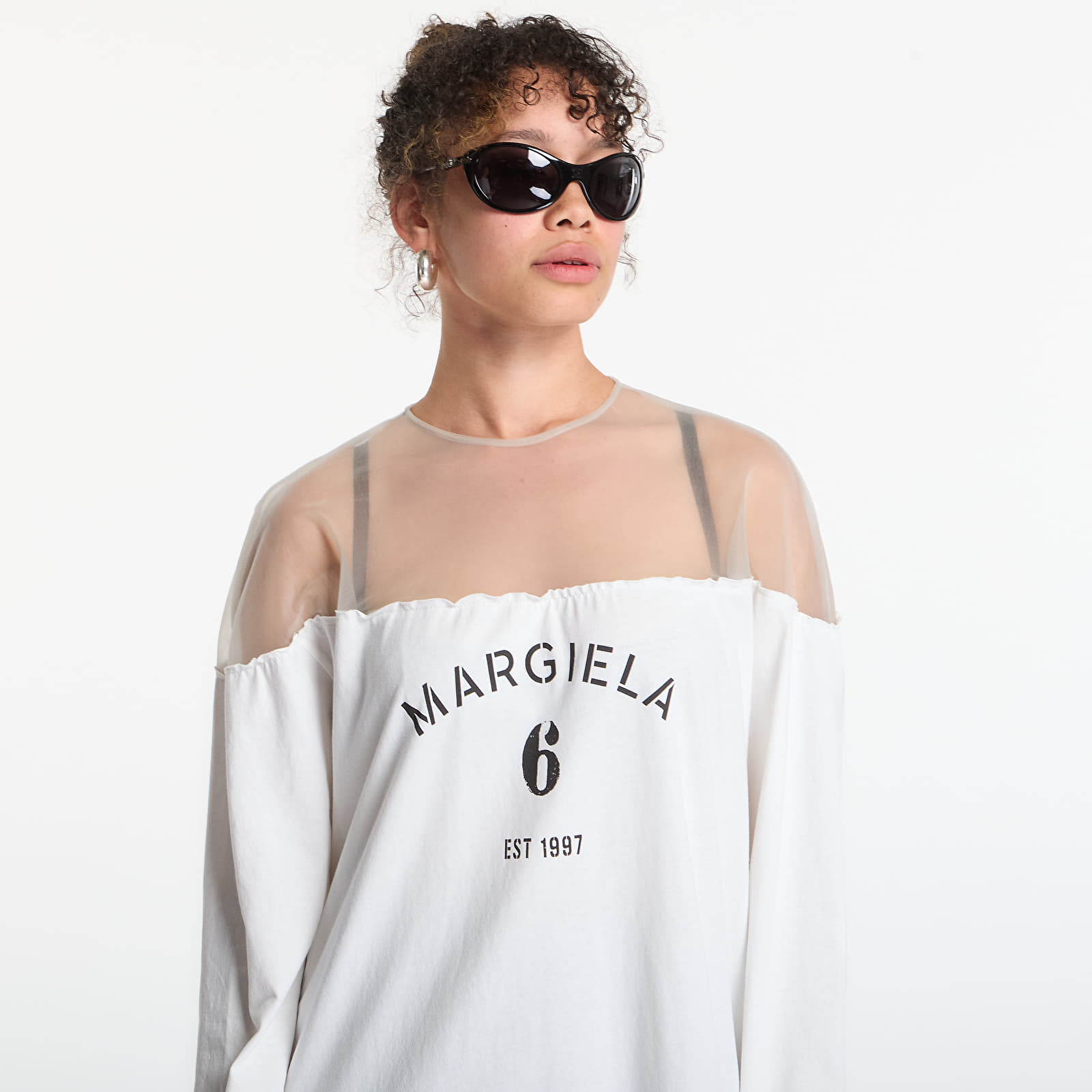 T-shirts MM6 Jersey Top With Mannequin Print Off White
