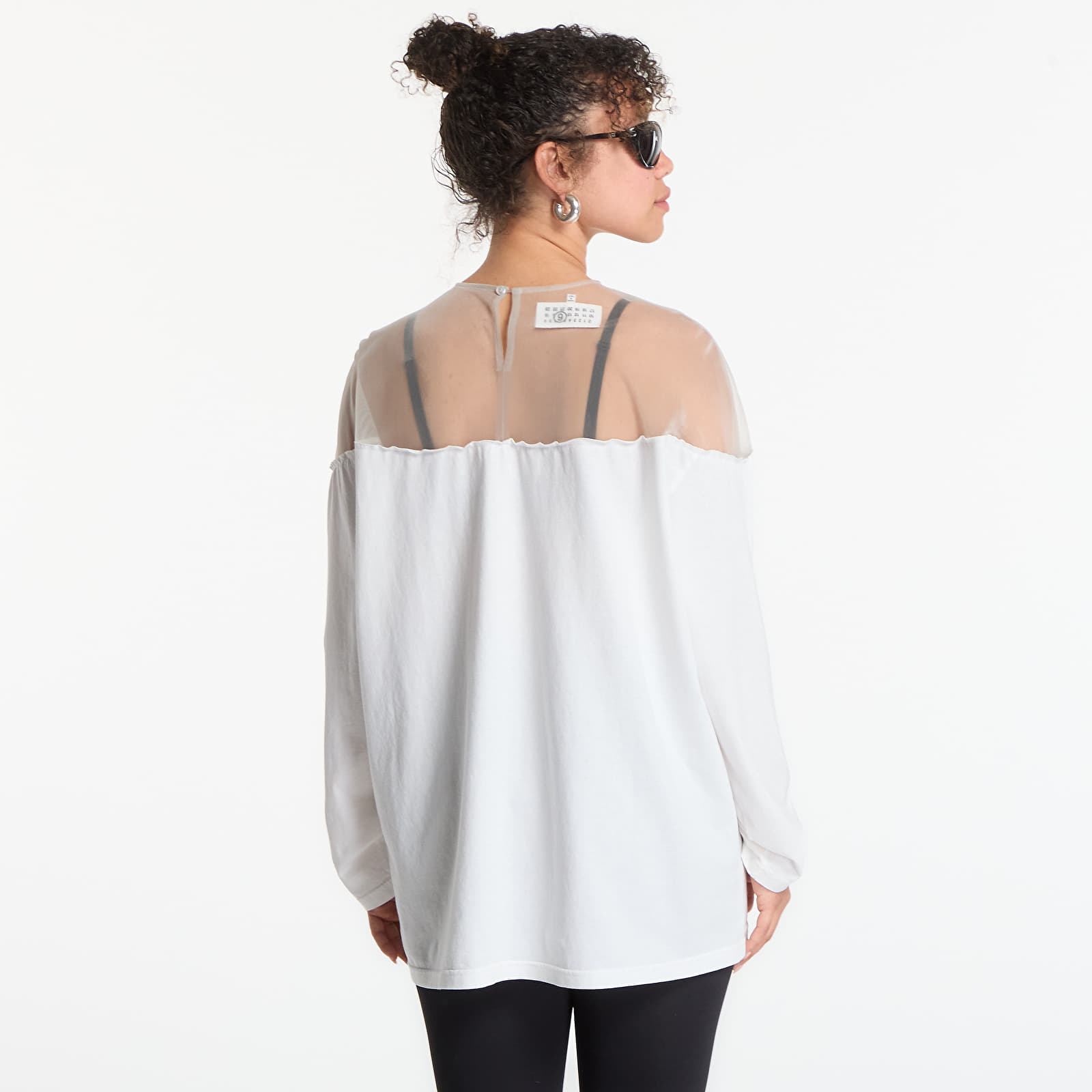T-shirts MM6 Jersey Top With Mannequin Print Off White