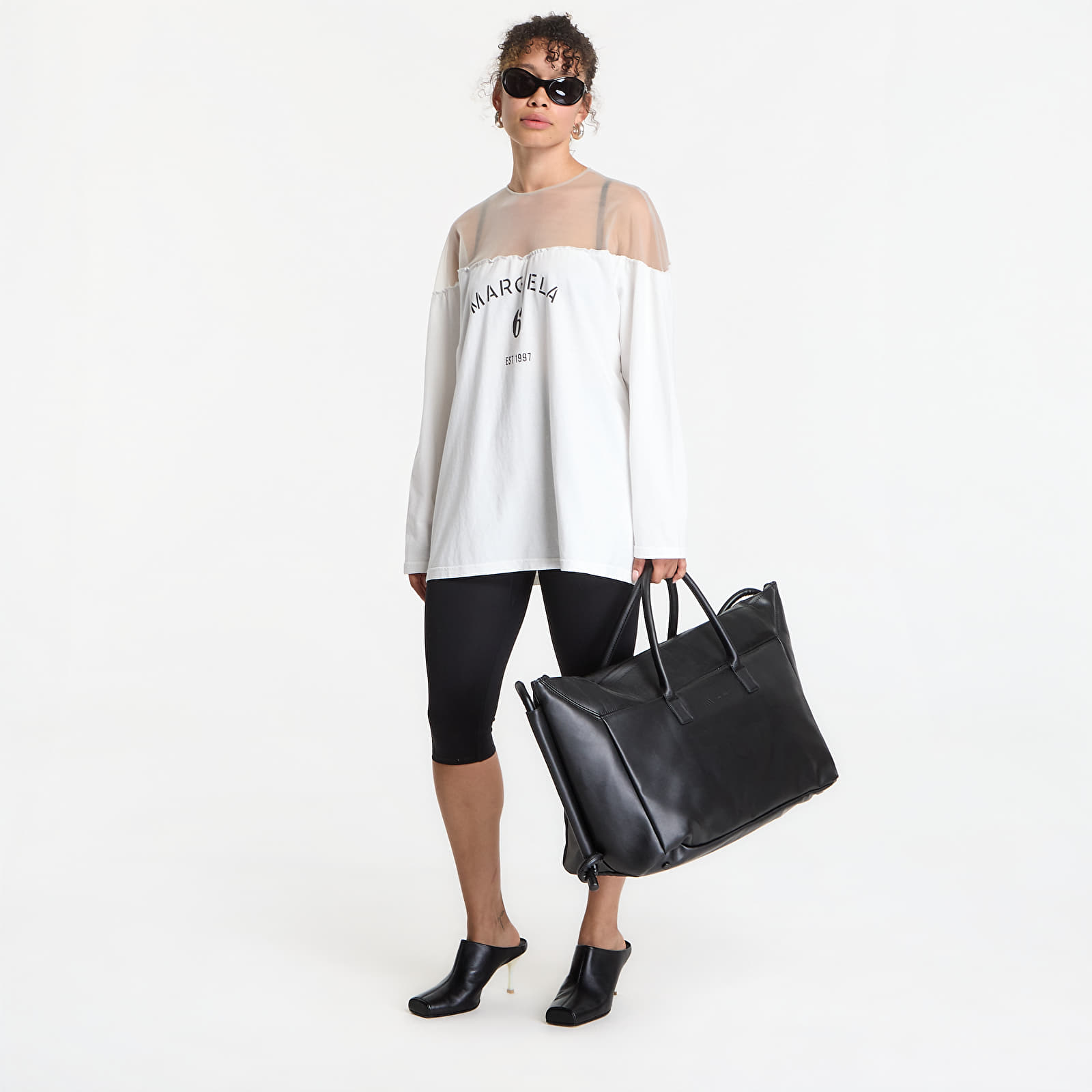T-shirts MM6 Jersey Top With Mannequin Print Off White