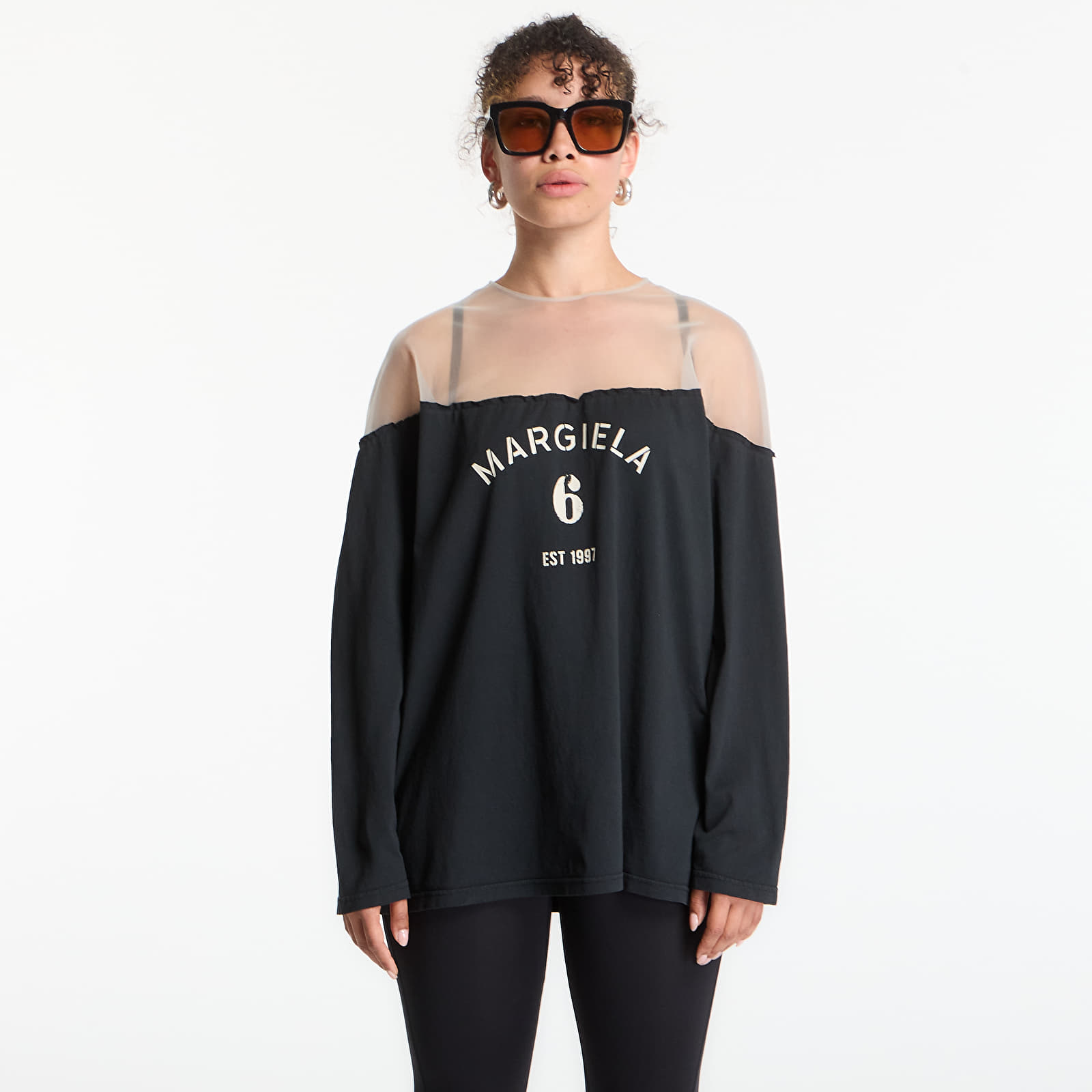 T-shirts MM6 Jersey Top With Mannequin Print Black