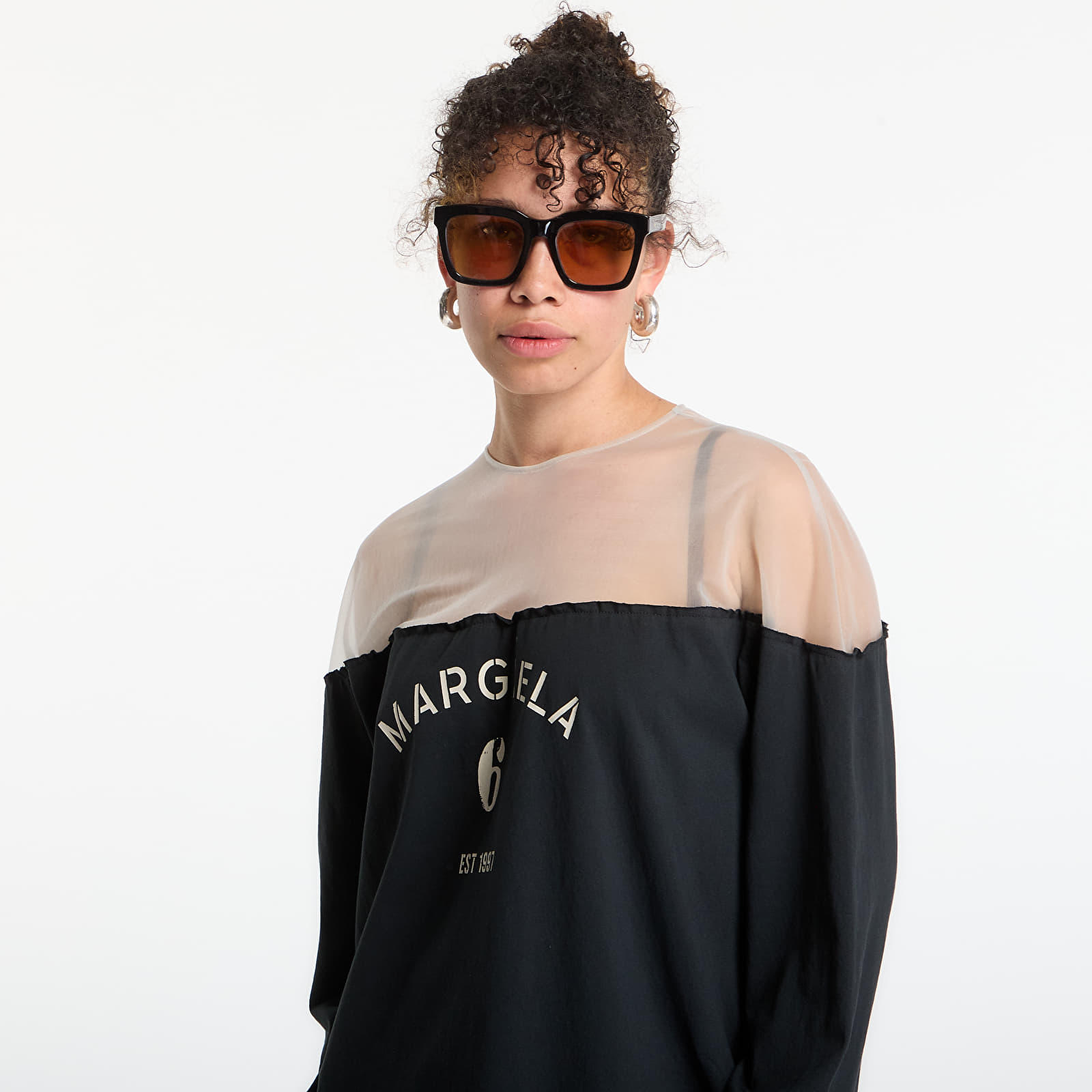 T-shirts MM6 Jersey Top With Mannequin Print Black