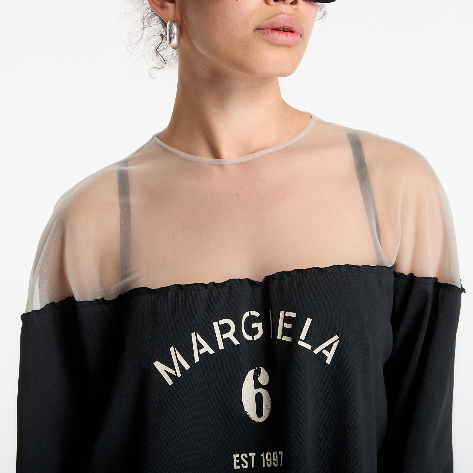 T-shirts MM6 Jersey Top With Mannequin Print Black
