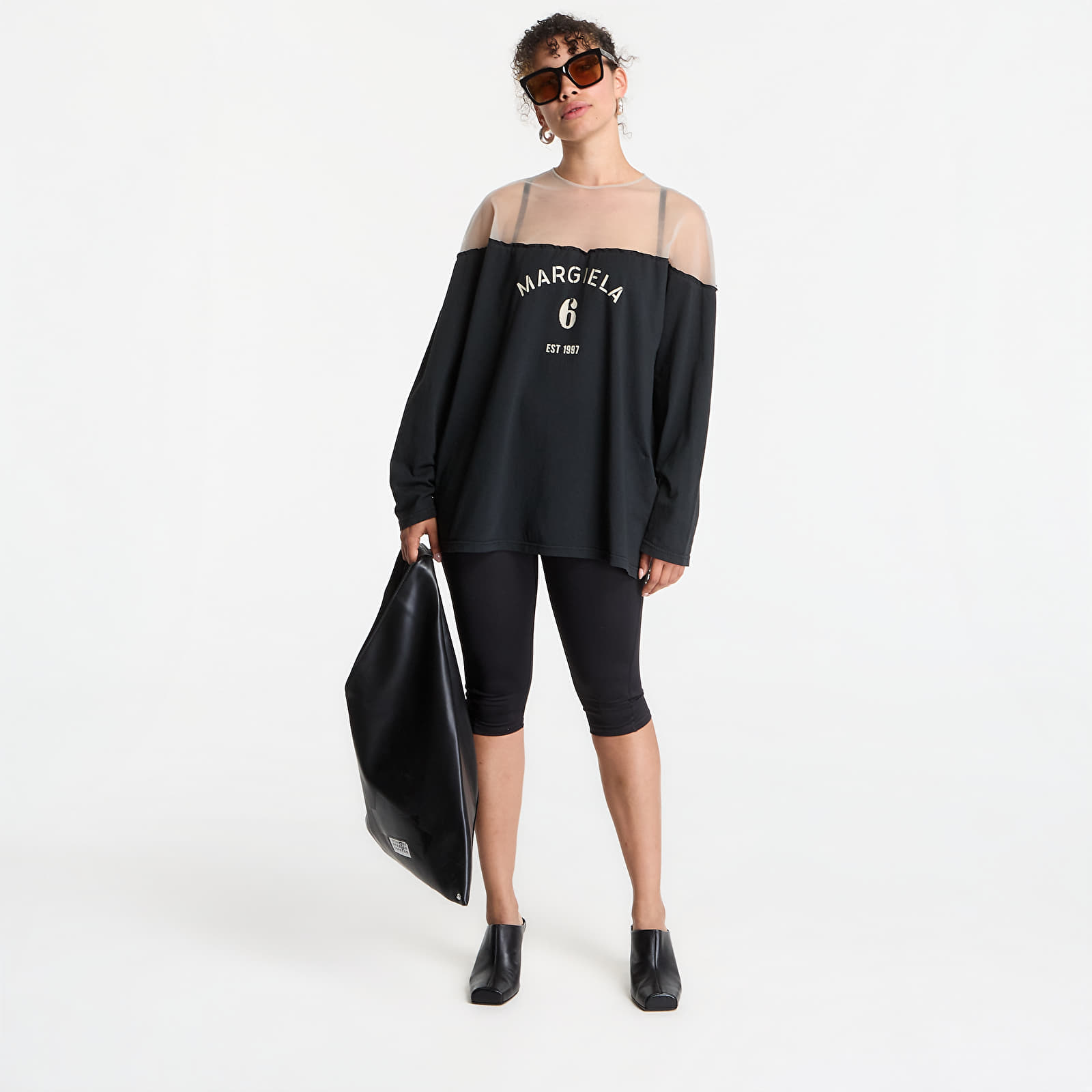 T-shirts MM6 Jersey Top With Mannequin Print Black