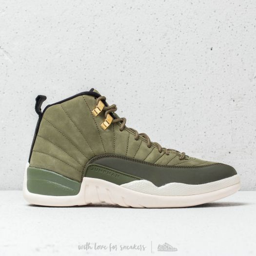 Men s shoes Air Jordan 12 Retro Olive Canvas Metallic Gold Footshop
