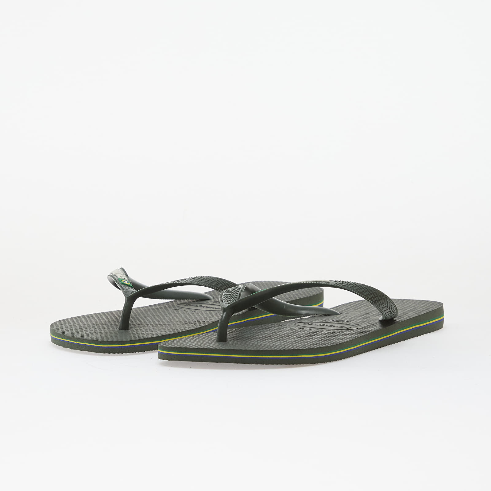 Herresko Havaianas Brasil Logo Green Olive/ Green Olive
