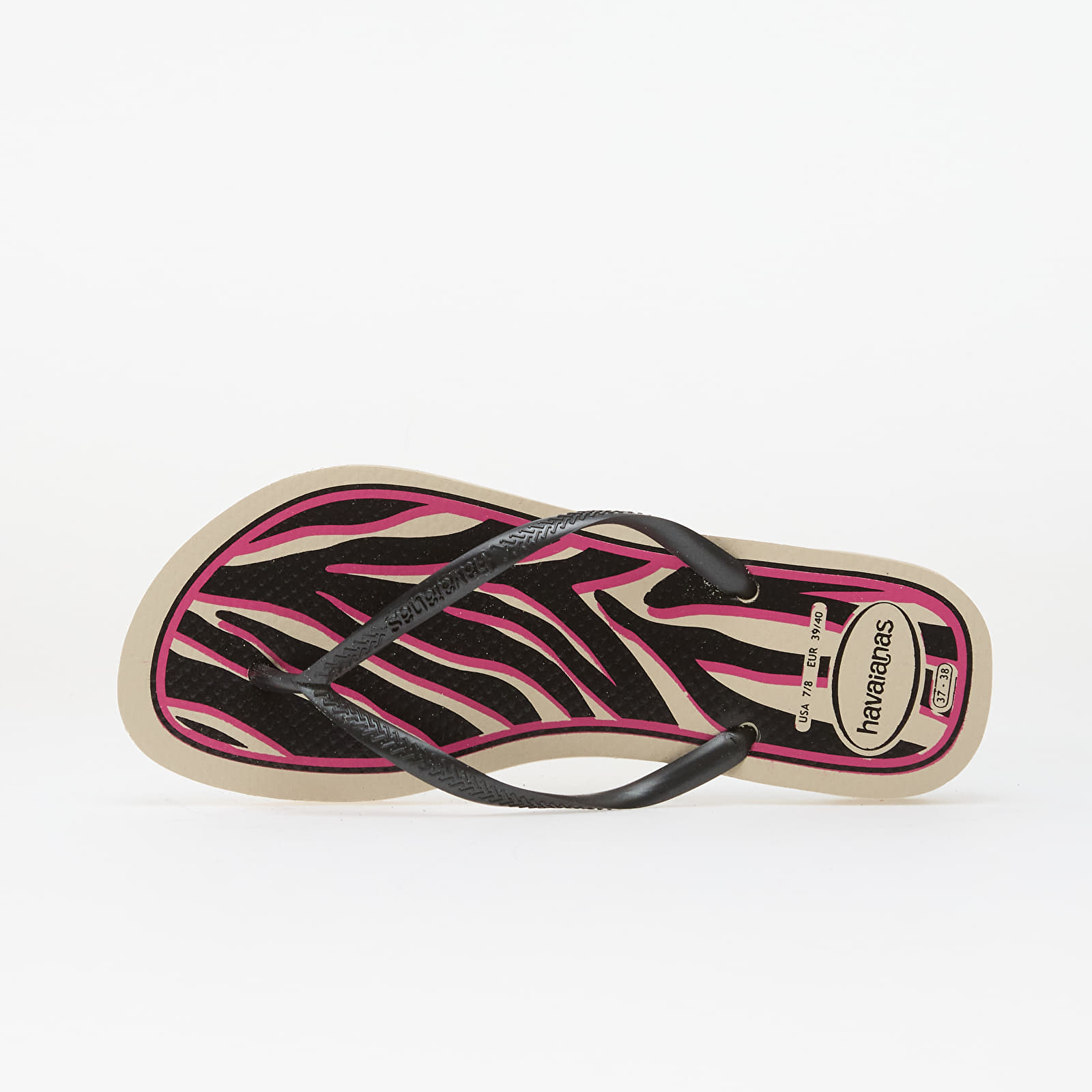 Damesko Havaianas Slim Animals Beige/ Dark Grey Metallic