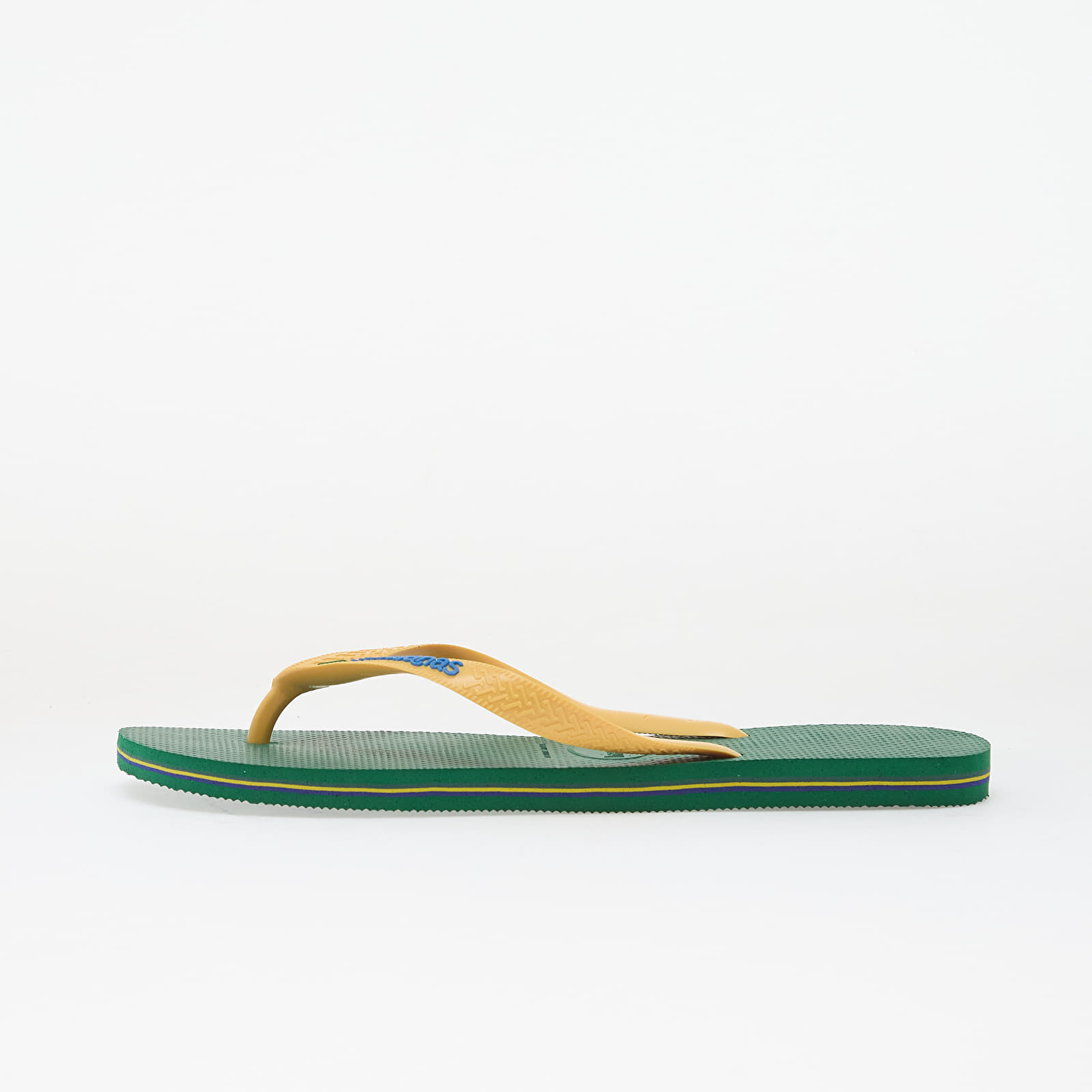 Herresko Havaianas Brasil Logo Green/ Yellow