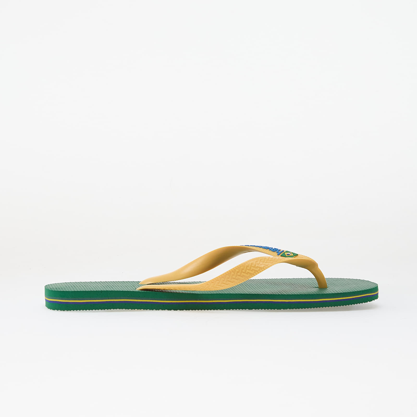 Herresko Havaianas Brasil Logo Green/ Yellow