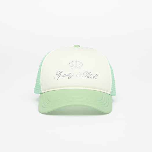 Sporty & Rich Juicy Crown Trucker Hat White/ Sage