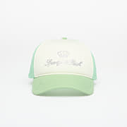 Sporty & Rich Juicy Crown Trucker Hat White/ Sage