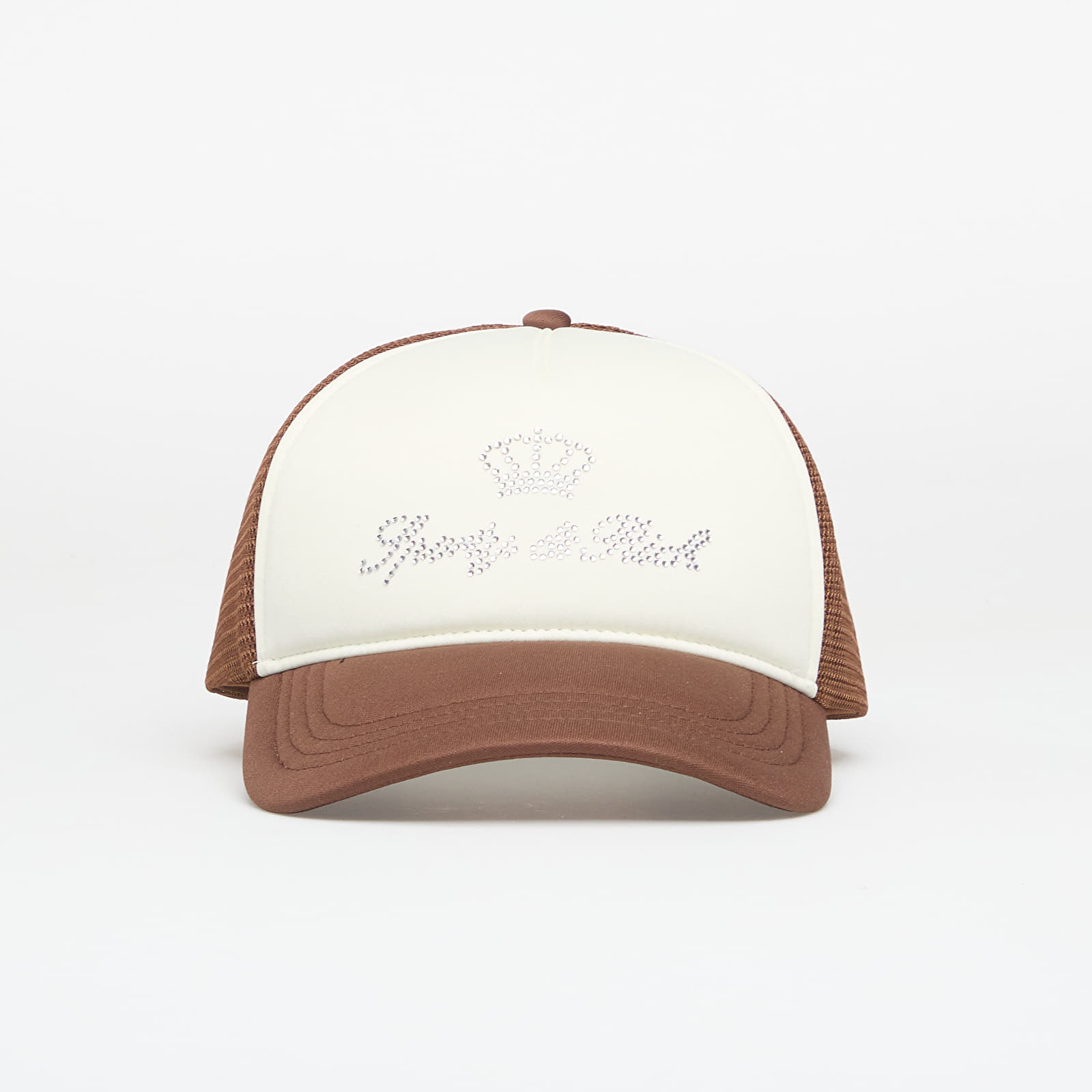 Caps Sporty & Rich Juicy Crown Trucker Hat White/ Chocolate