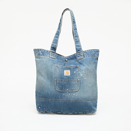 Tasche Carhartt WIP Denim Tote Blue Destroy Wash, Splatter