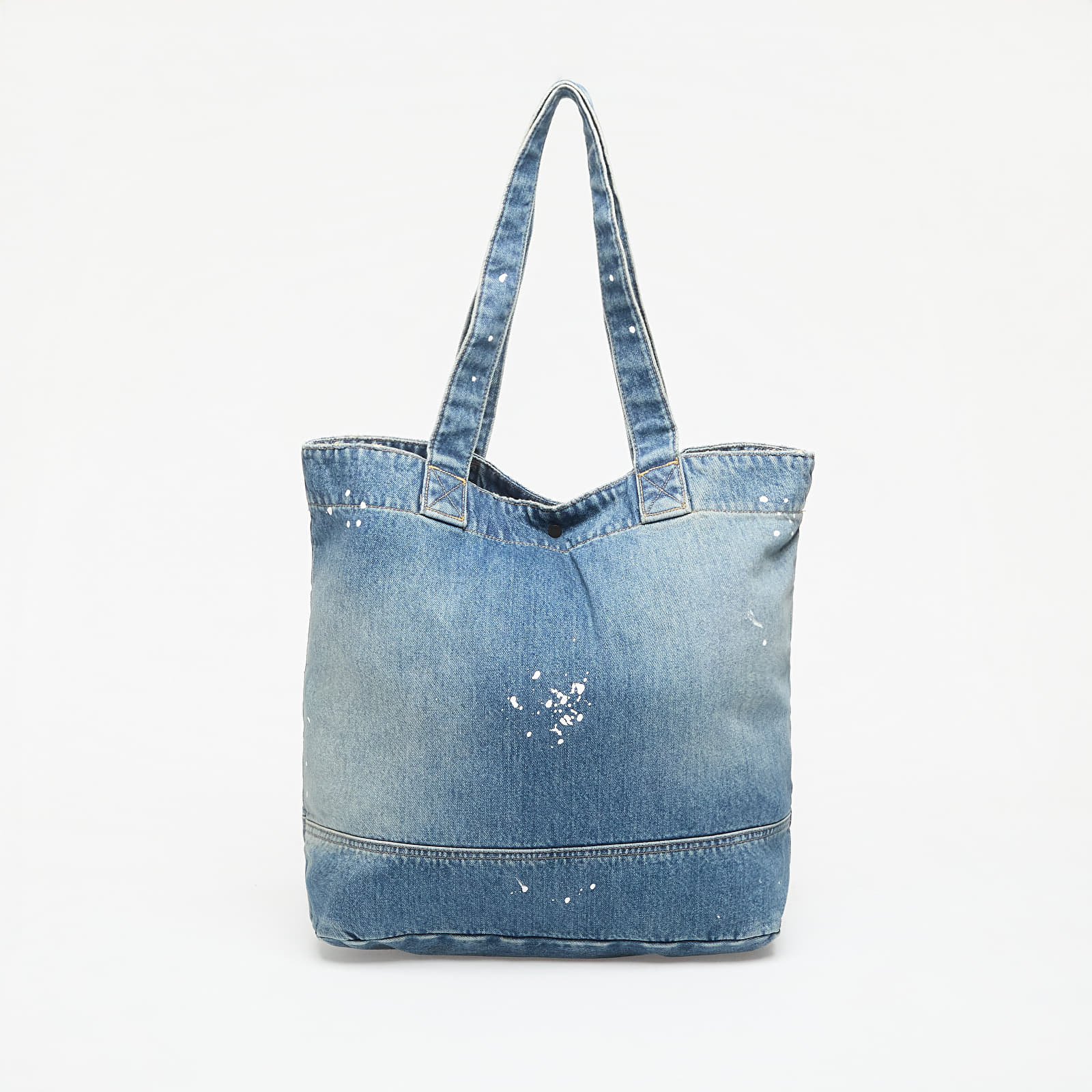 Axelremsväskor för män Carhartt WIP Denim Tote Blue Destroy Wash, Splatter