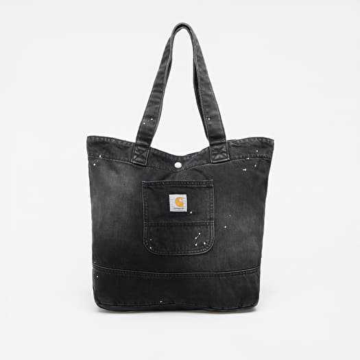 Tasche Carhartt WIP Denim Tote Black Destroy Wash, Splatter