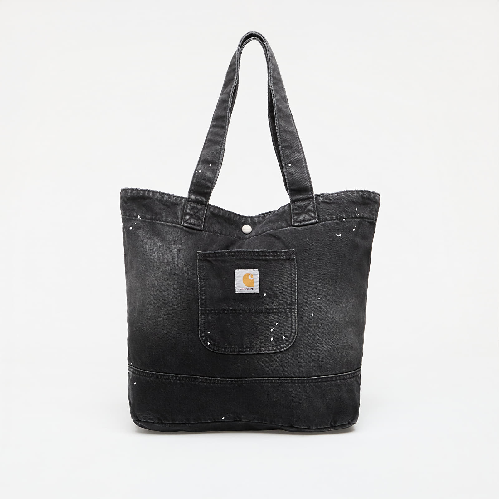 Miesten olkalaukut Carhartt WIP Denim Tote Black Destroy Wash, Splatter