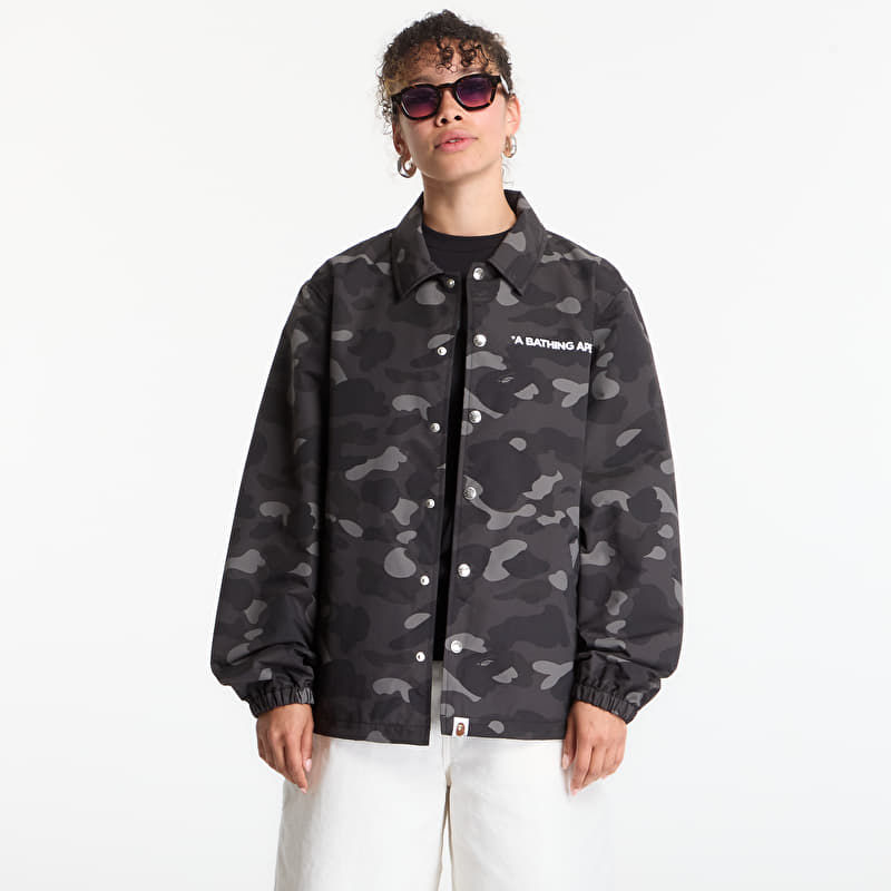 A BATHING APE Color Camo Coach Jacket UNISEX Black