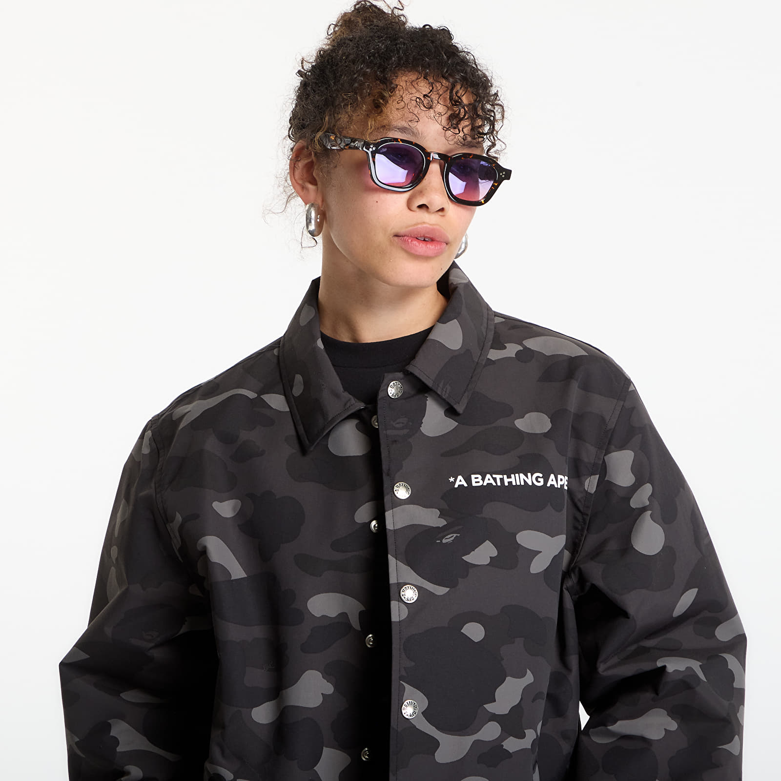 Jackets A BATHING APE Color Camo Coach Jacket UNISEX Black