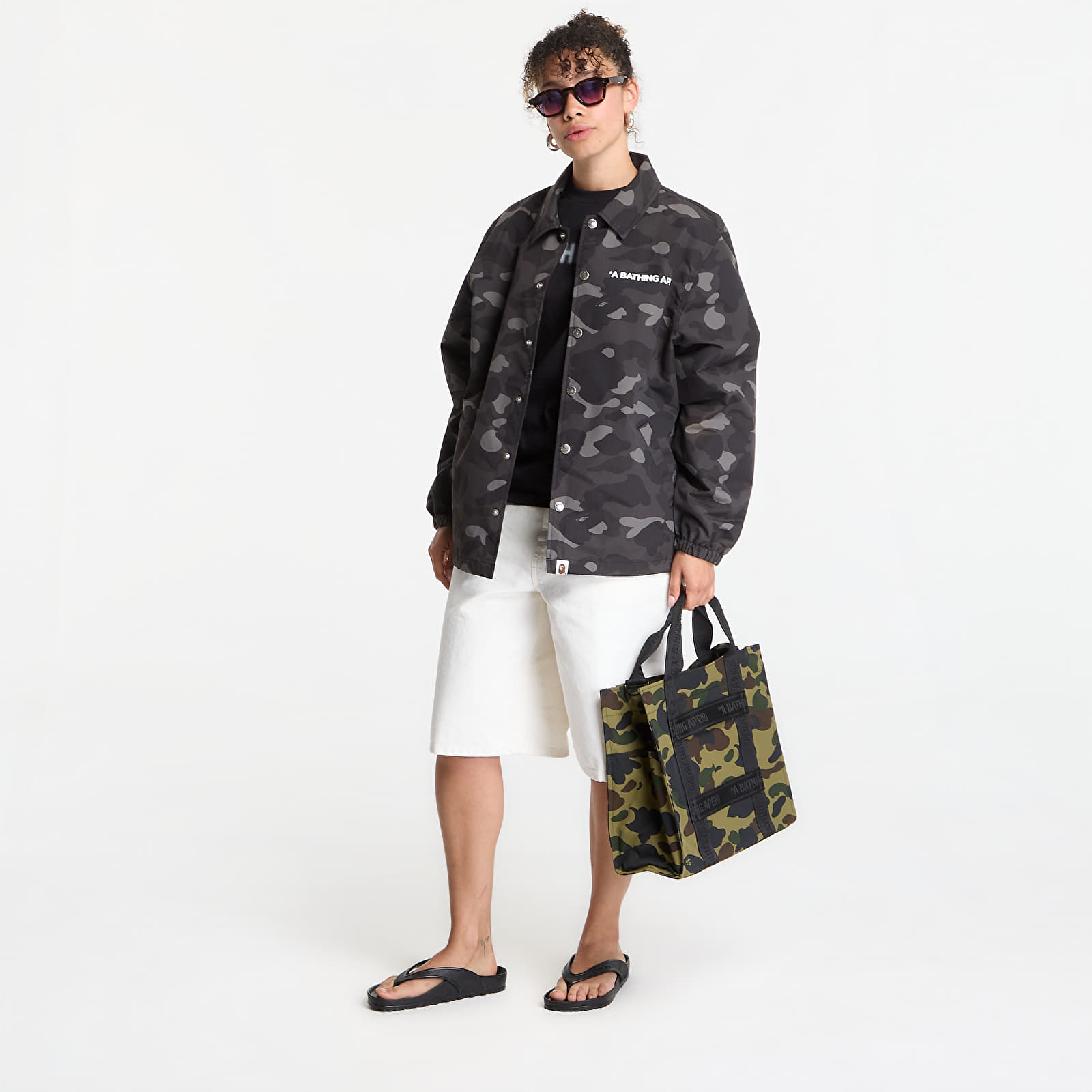 Jackets A BATHING APE Color Camo Coach Jacket UNISEX Black