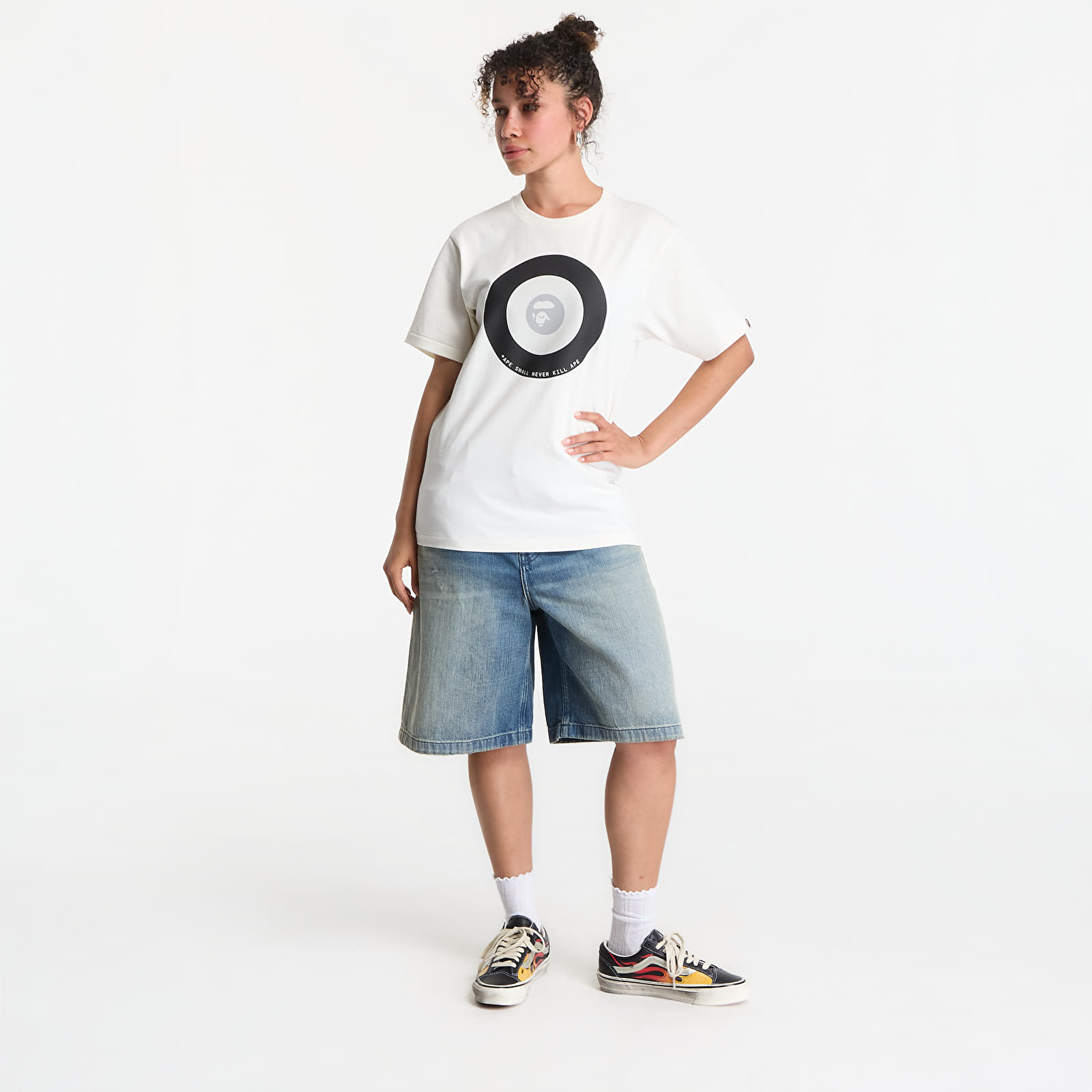 T-krekli A BATHING APE Ape Target Tee UNISEX Ivory