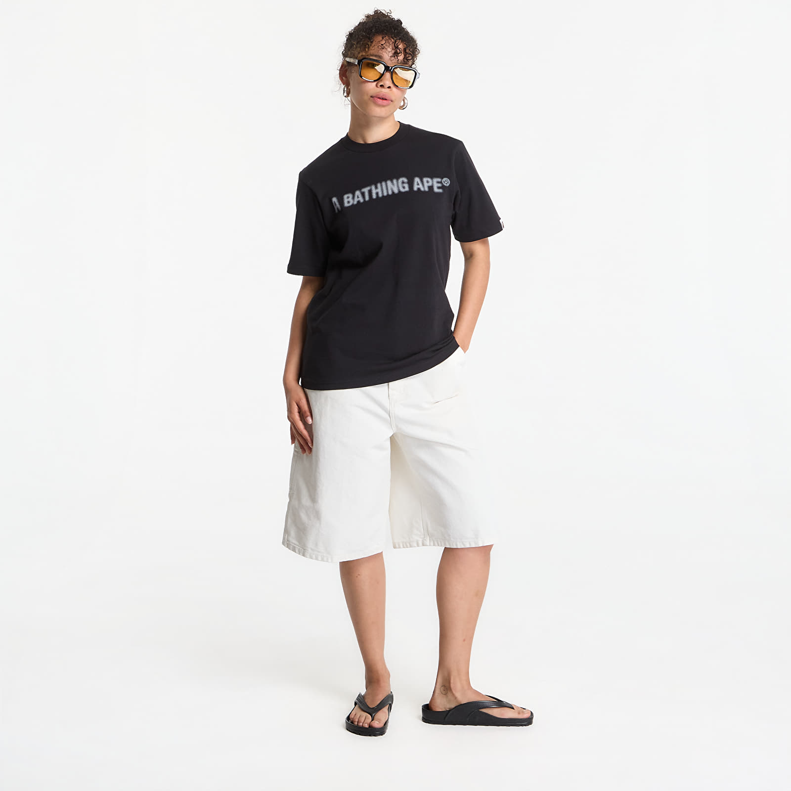 T-shirts A BATHING APE Heavy Wash Bathing Ape Shrunk Fit Tee UNISEX Black