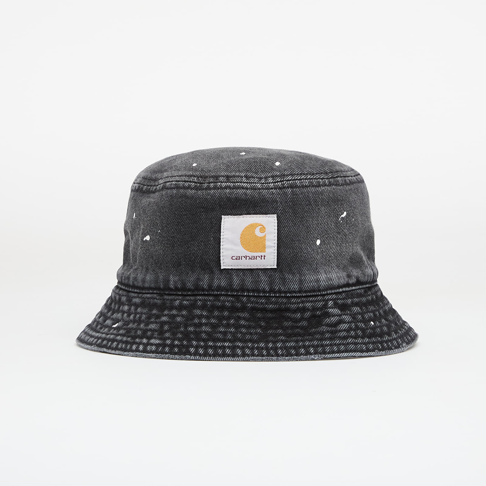 Men's caps Carhartt WIP Belmar Bucket Hat Black Destroy Wash, Splatter