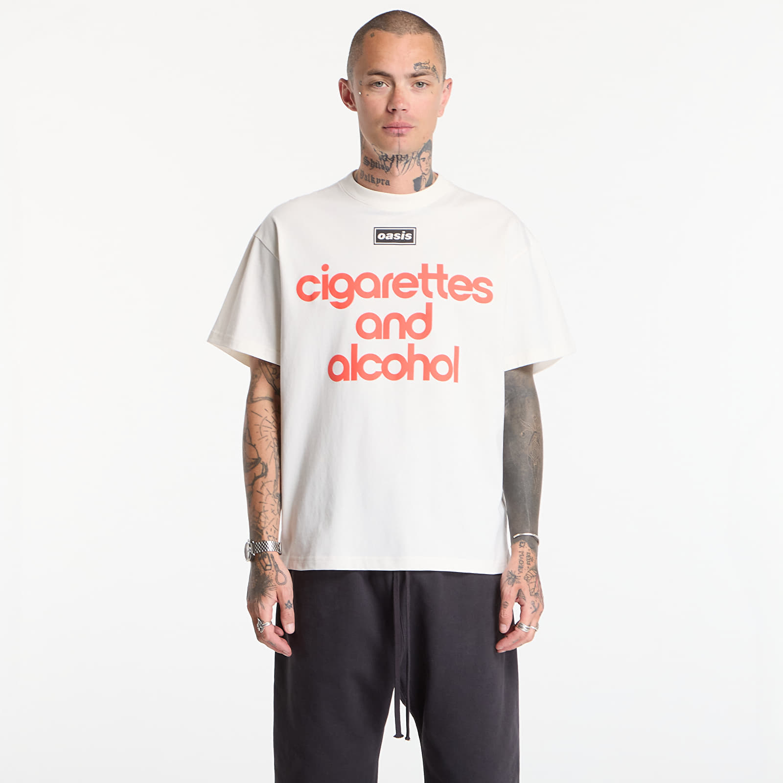 T-shirts  PLEASURES Nordique T-Shirt Vtg White