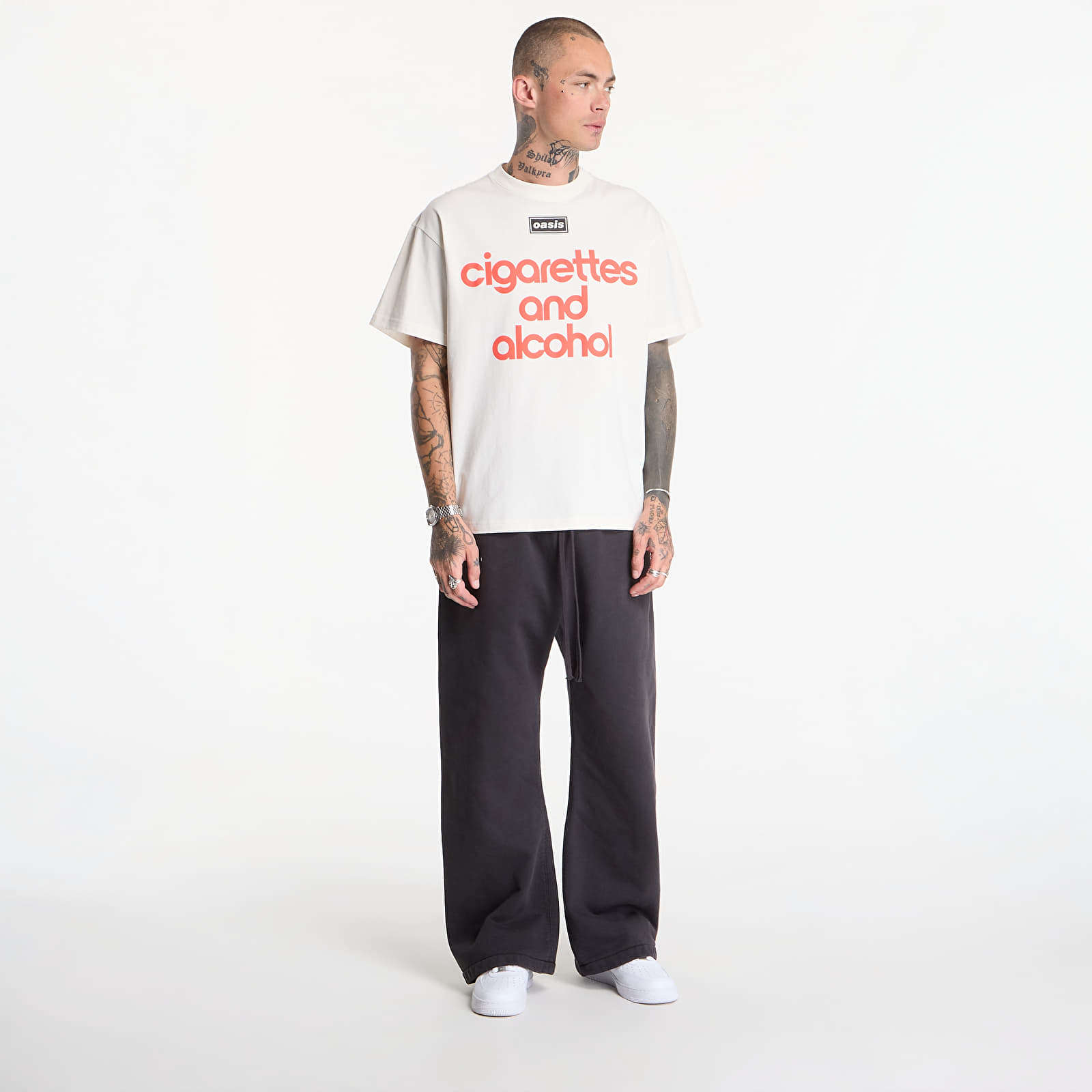 T-shirts  PLEASURES Nordique T-Shirt Vtg White