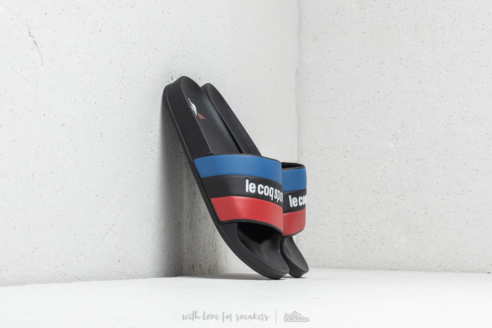 le coq sportif - mj Men's shoes le coq sportif Slide Tricolore Black/ Optical