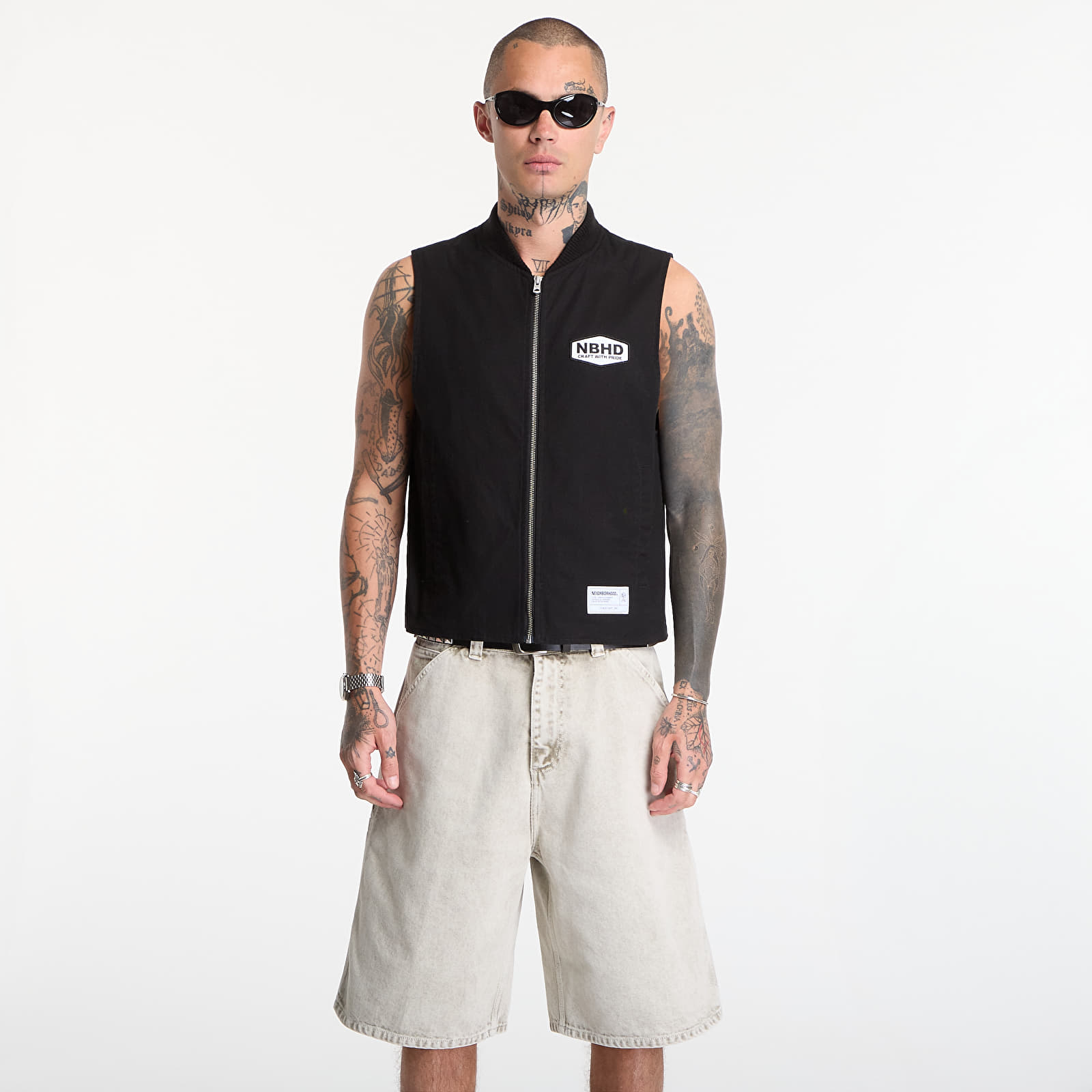 Vester NEIGHBORHOOD Zip Work Vest Black