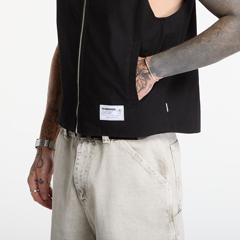 NEIGHBORHOOD Zip Work Vest Black | Footshop