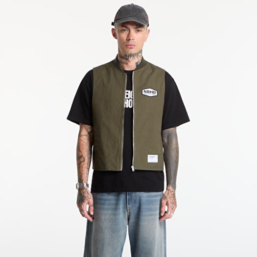 Vesta NEIGHBORHOOD Zip Work Vest Olive Drab