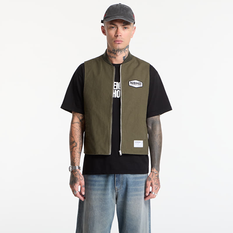 NEIGHBORHOOD Zip Work Vest Olive Drab