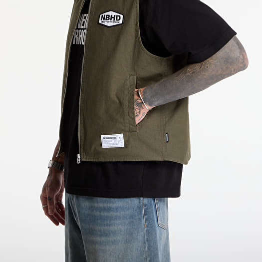 NEIGHBORHOOD Zip Work Vest Olive Drab | Footshop