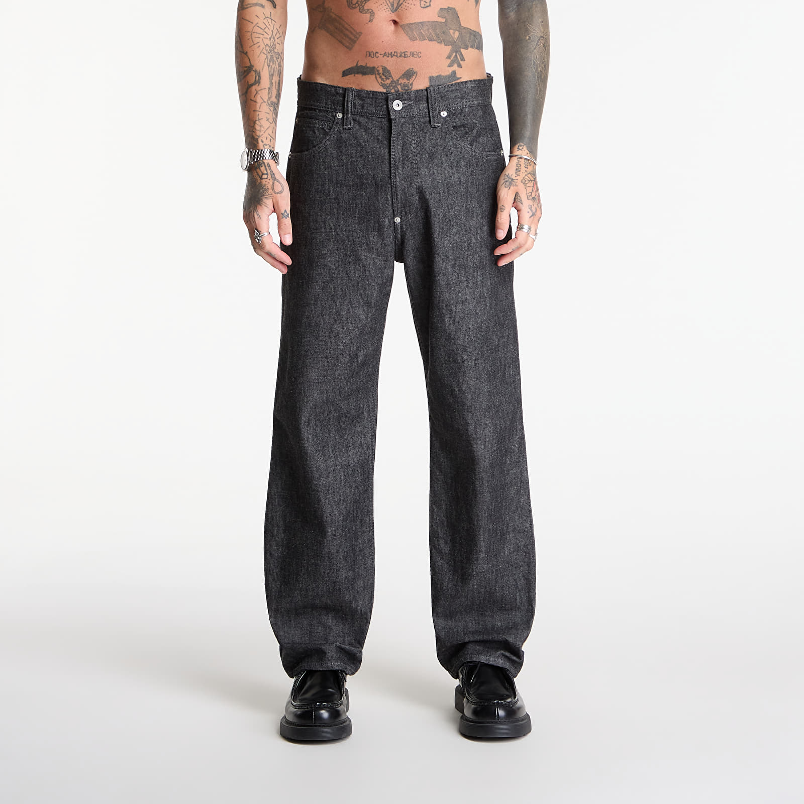 Džinsi NEIGHBORHOOD Lw Denim Pants Black