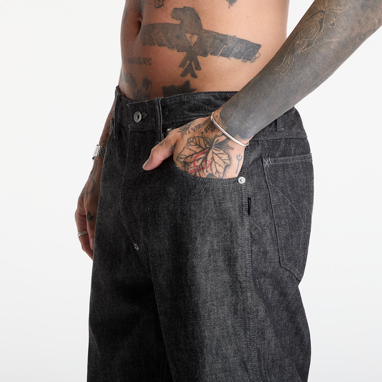 Džinsi NEIGHBORHOOD Lw Denim Pants Black