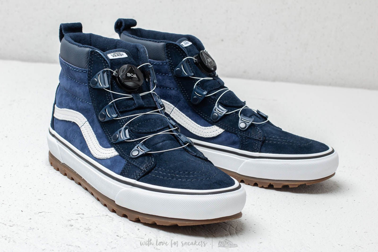 Men s shoes Vans Sk8 Hi BOA MTE Navy True White Footshop