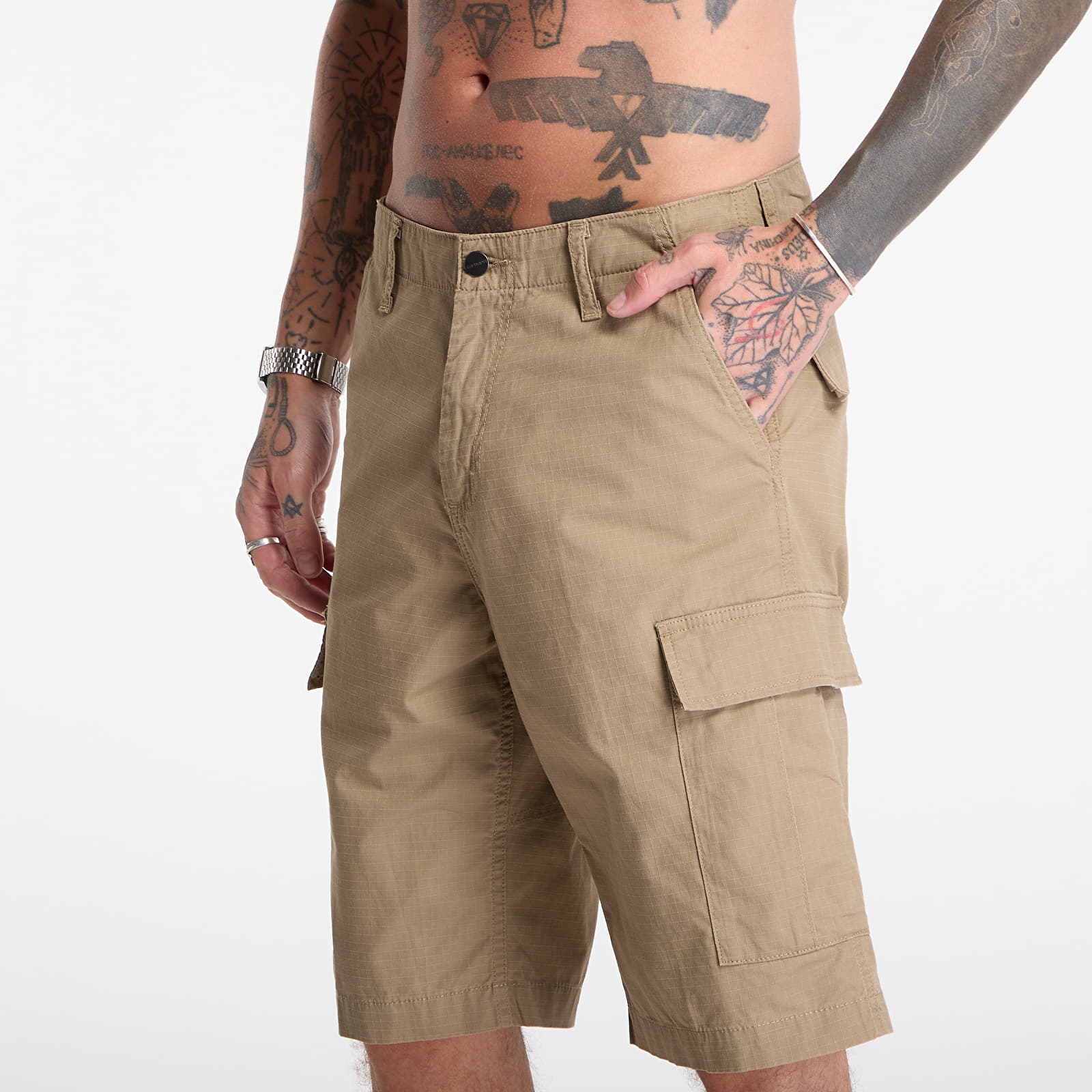 Kurzhosen Carhartt WIP Regular Cargo Short Leather Rinsed