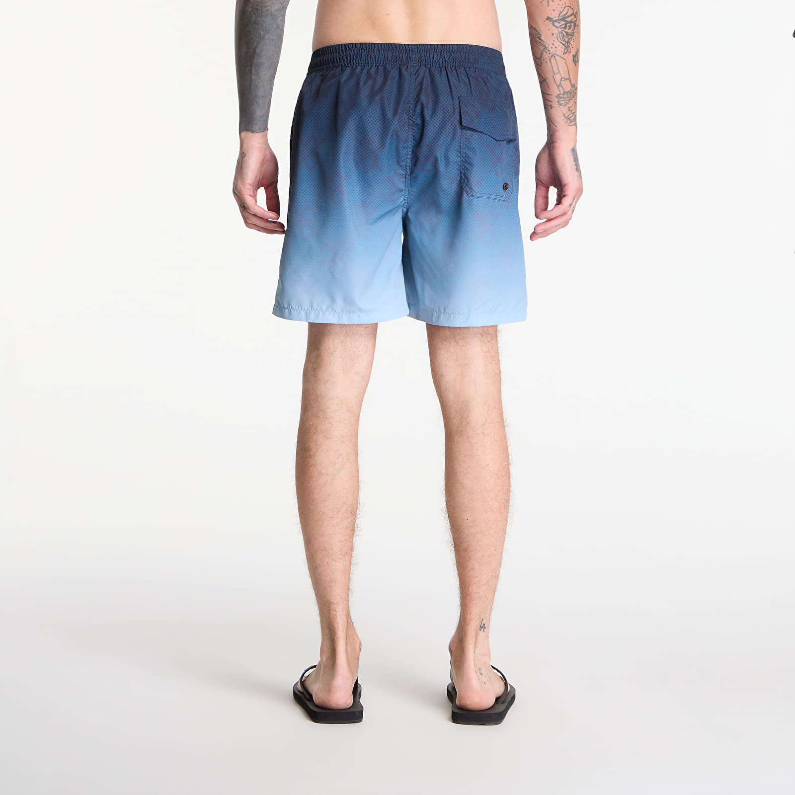 Bademode Daily Paper Ombre Dotted Shield Swimshorts Blue Wing Teal