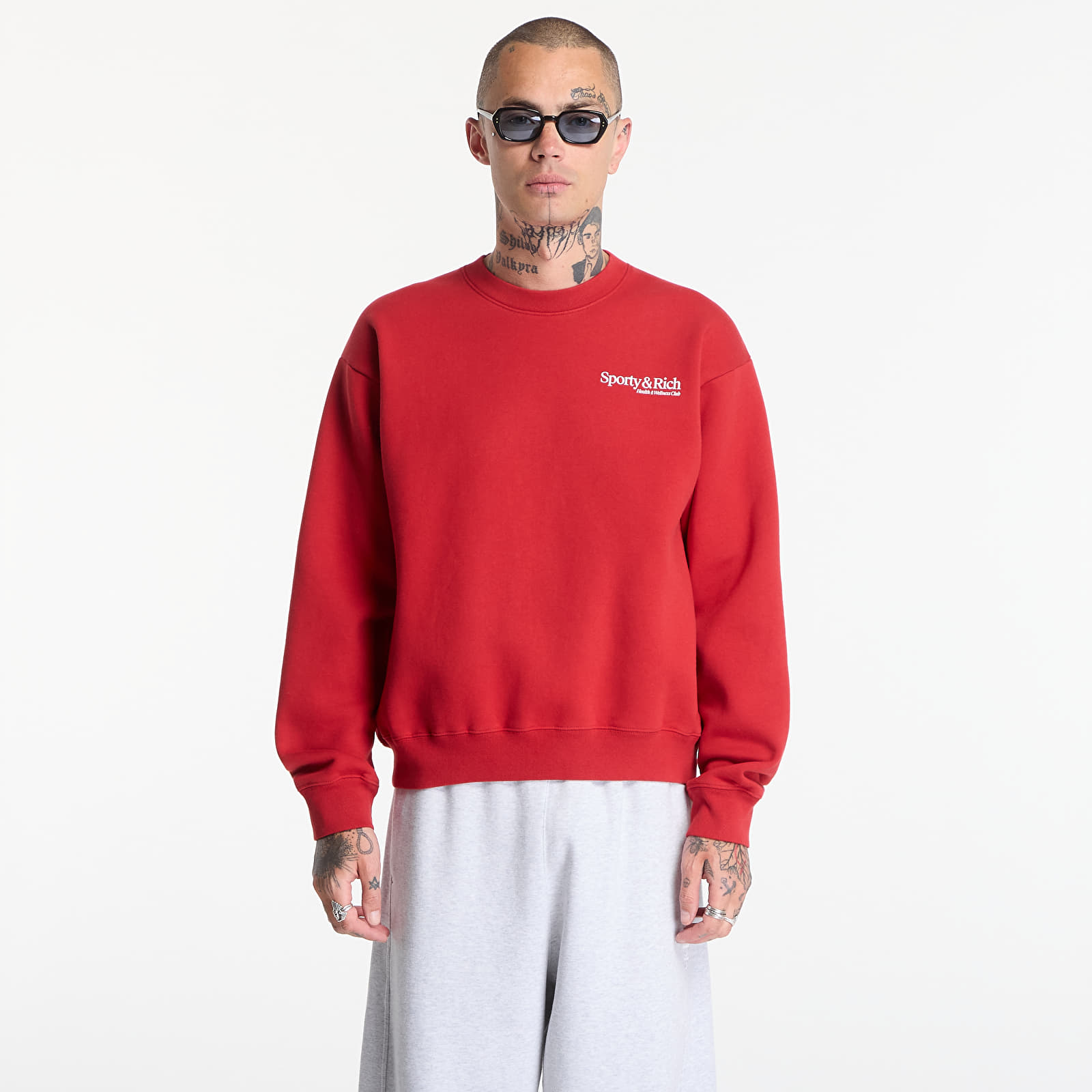 Mikiny Sporty & Rich Modern Crewneck UNISEX Ruby