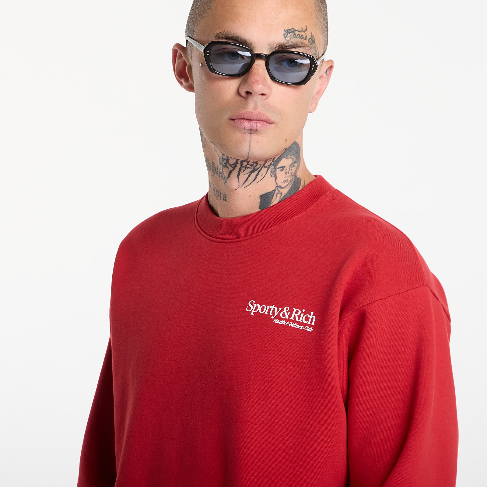 Mikiny Sporty & Rich Modern Crewneck UNISEX Ruby