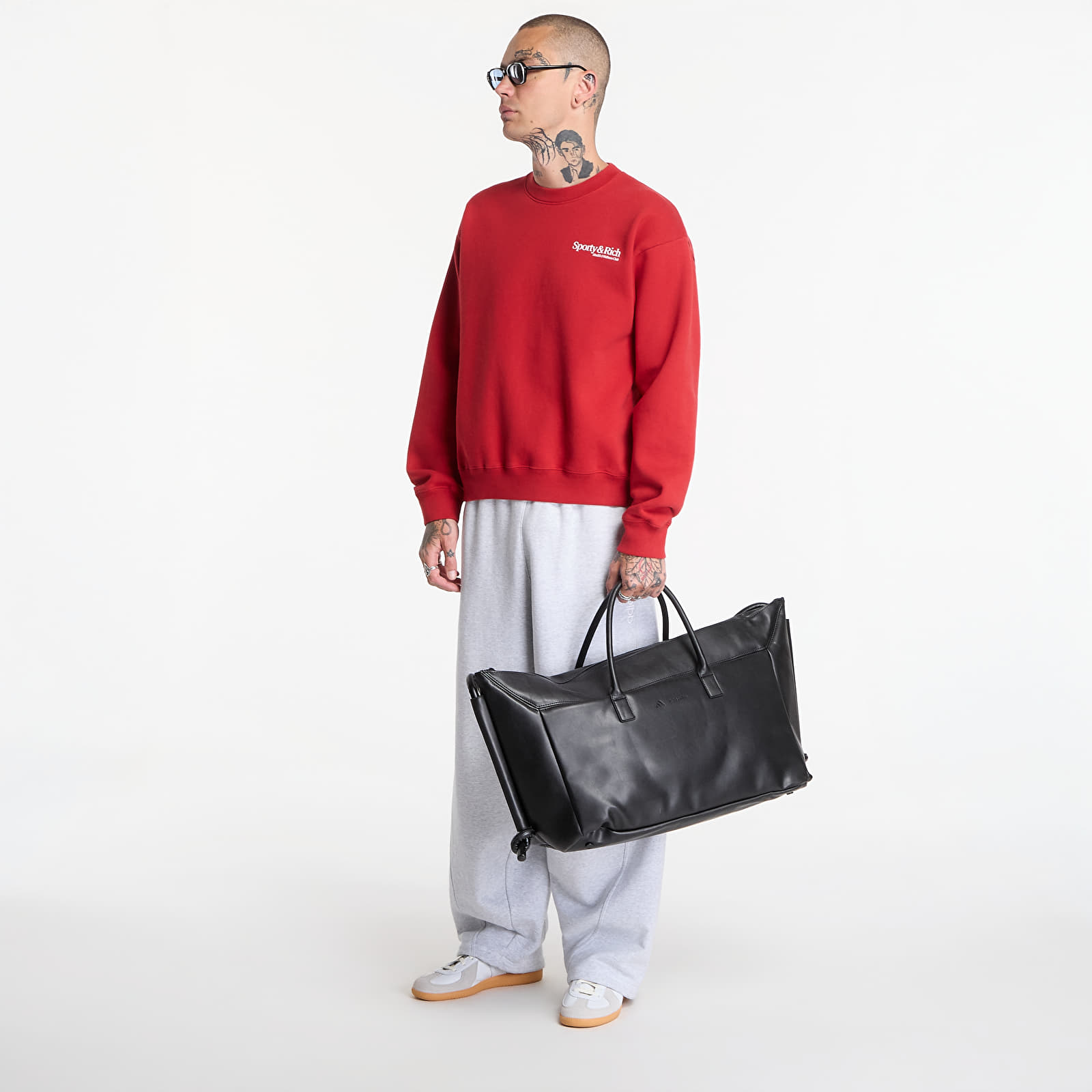 Mikiny Sporty & Rich Modern Crewneck UNISEX Ruby