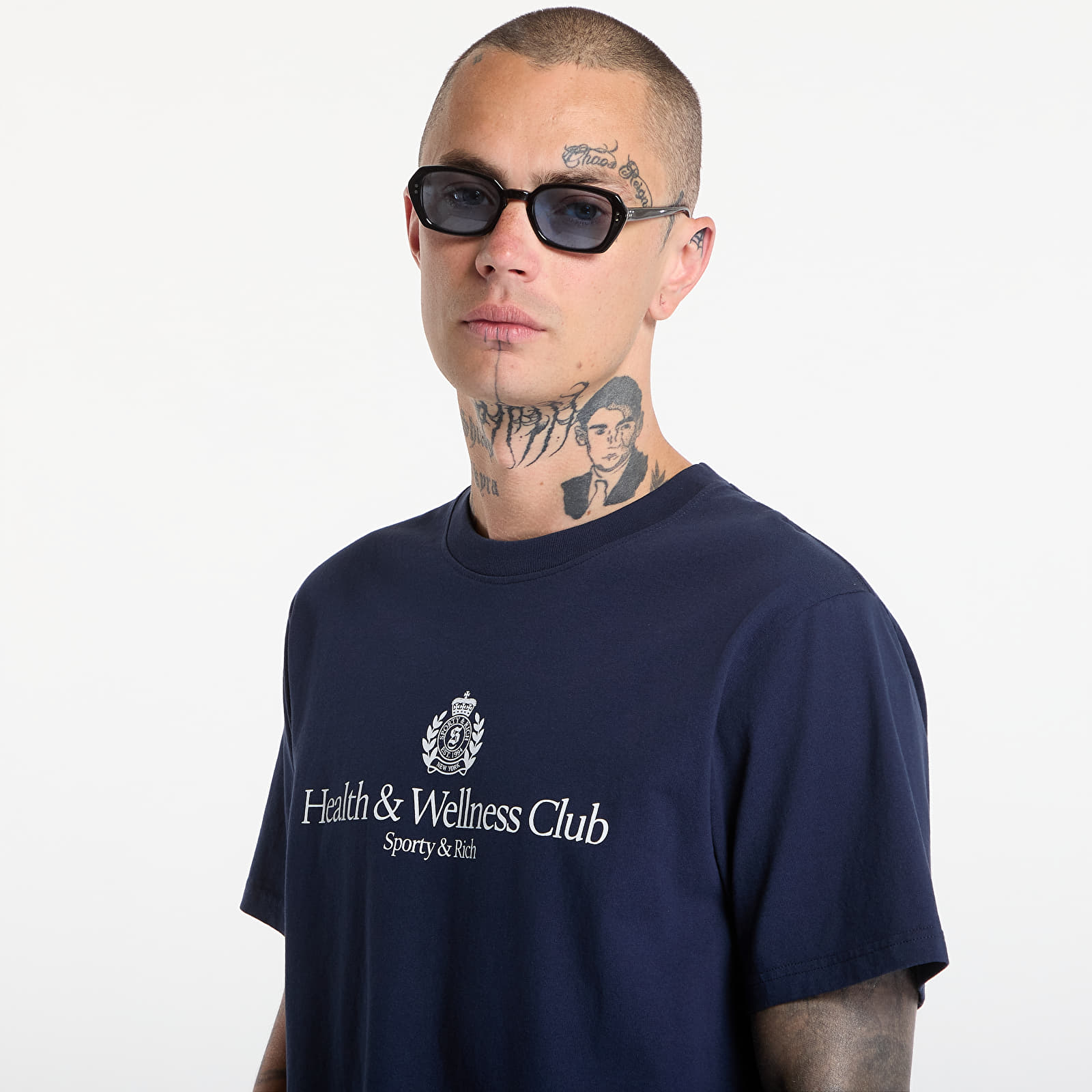 T-shirts Sporty & Rich H&W Crest Tshirt UNISEX Dark Navy
