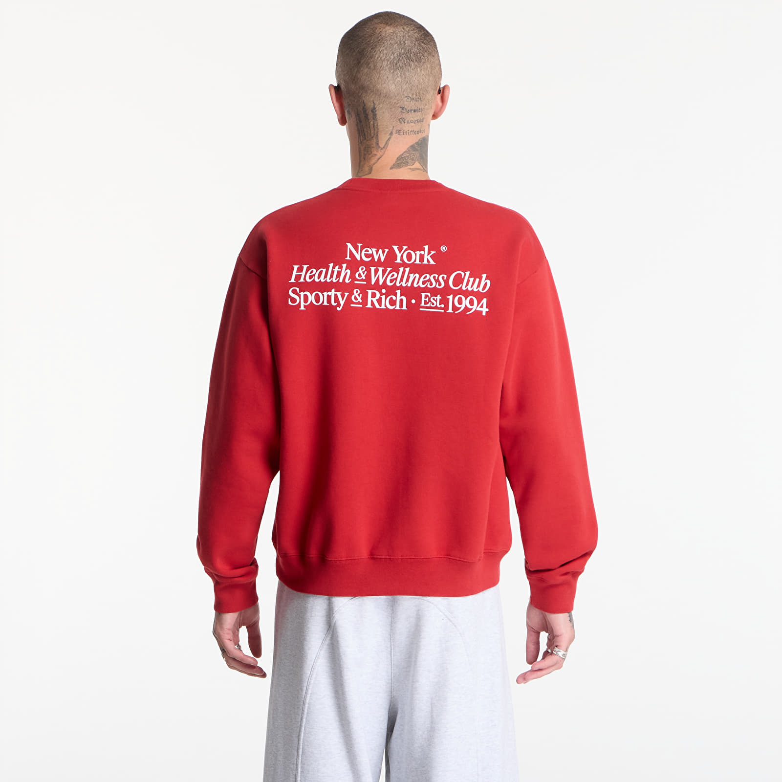 Mikiny Sporty & Rich Modern Crewneck UNISEX Ruby