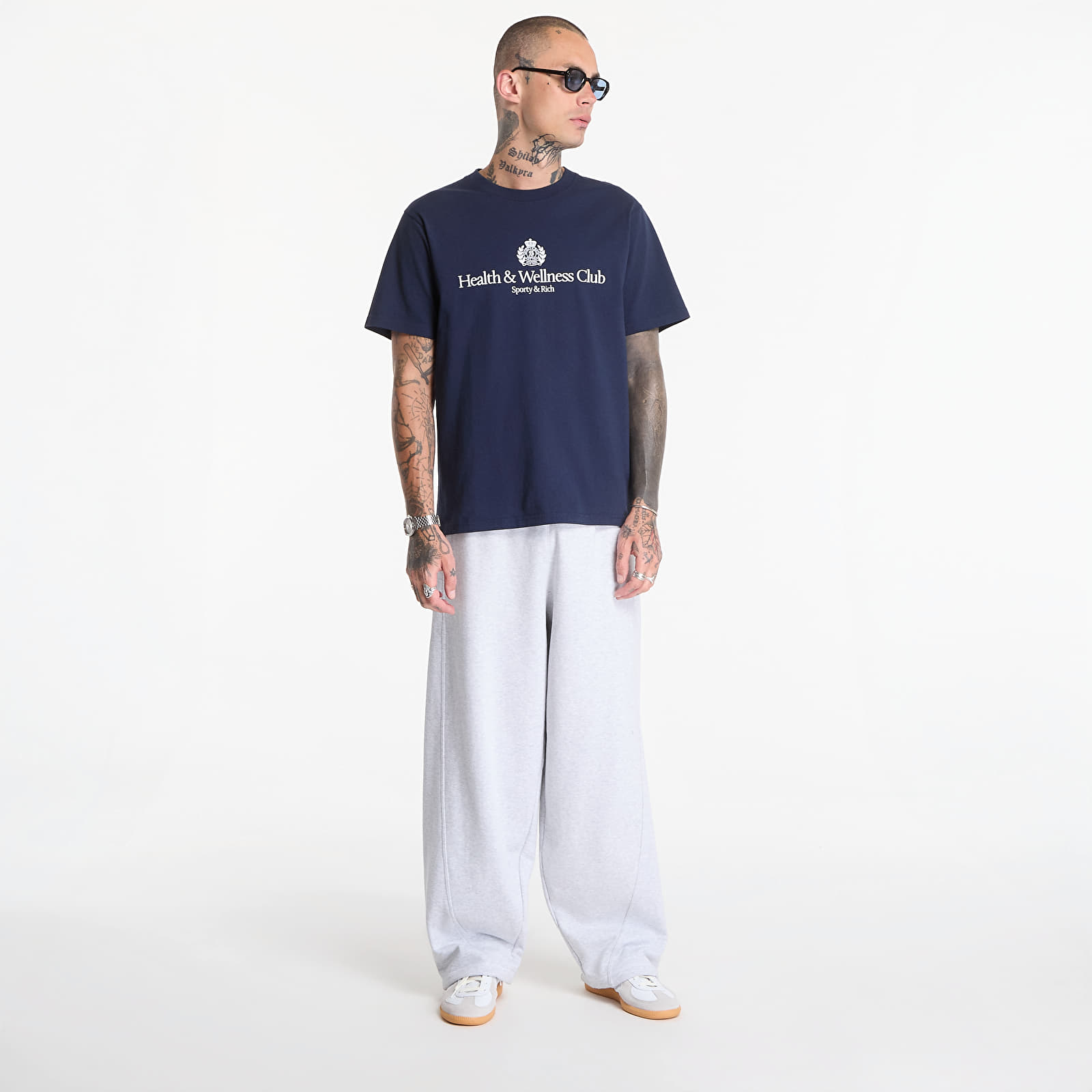 T-shirts Sporty & Rich H&W Crest Tshirt UNISEX Dark Navy