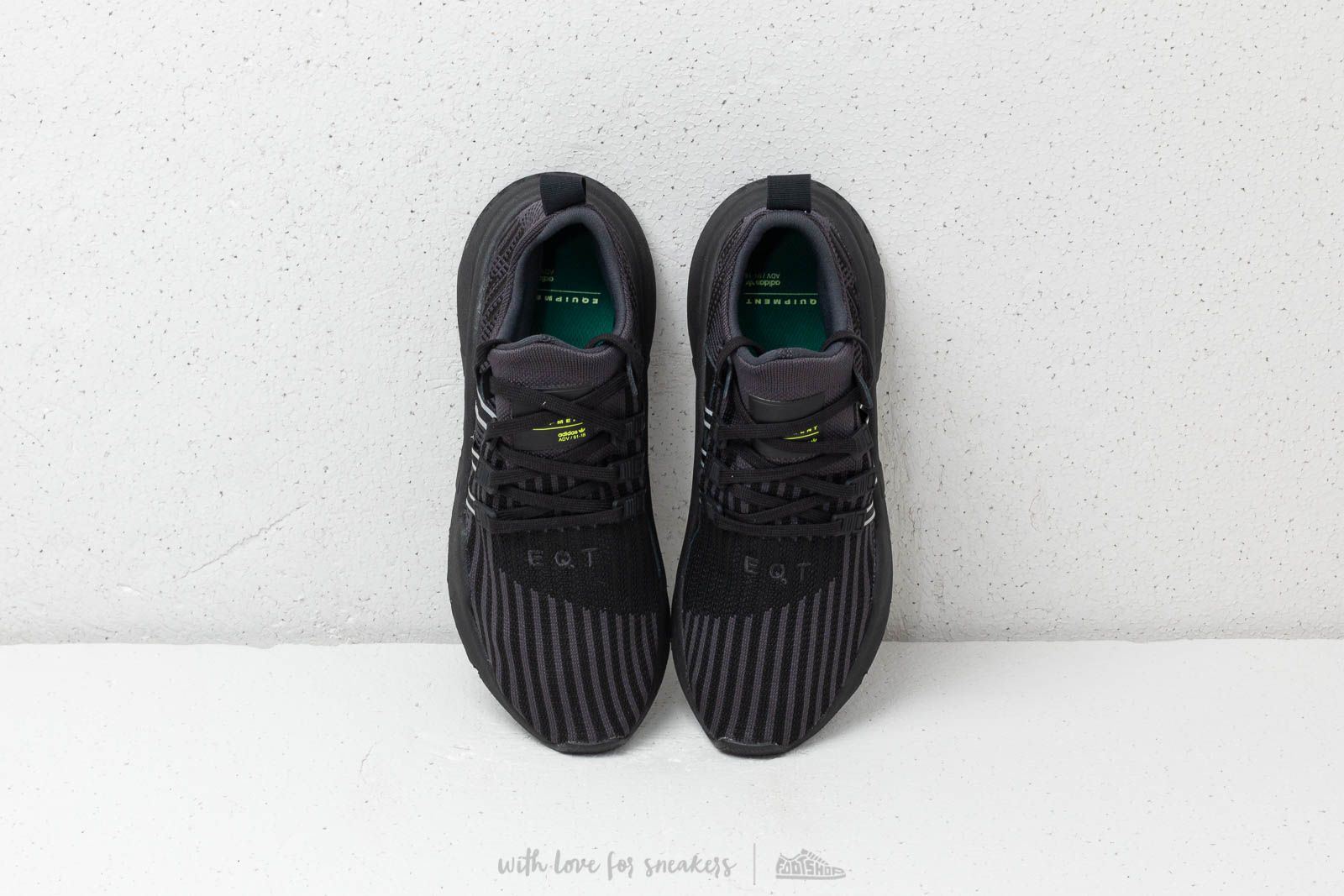 Joggesko og sko for barn adidas EQT Support Mid Adv J Core Black/ Carbon/ Solar Yellow