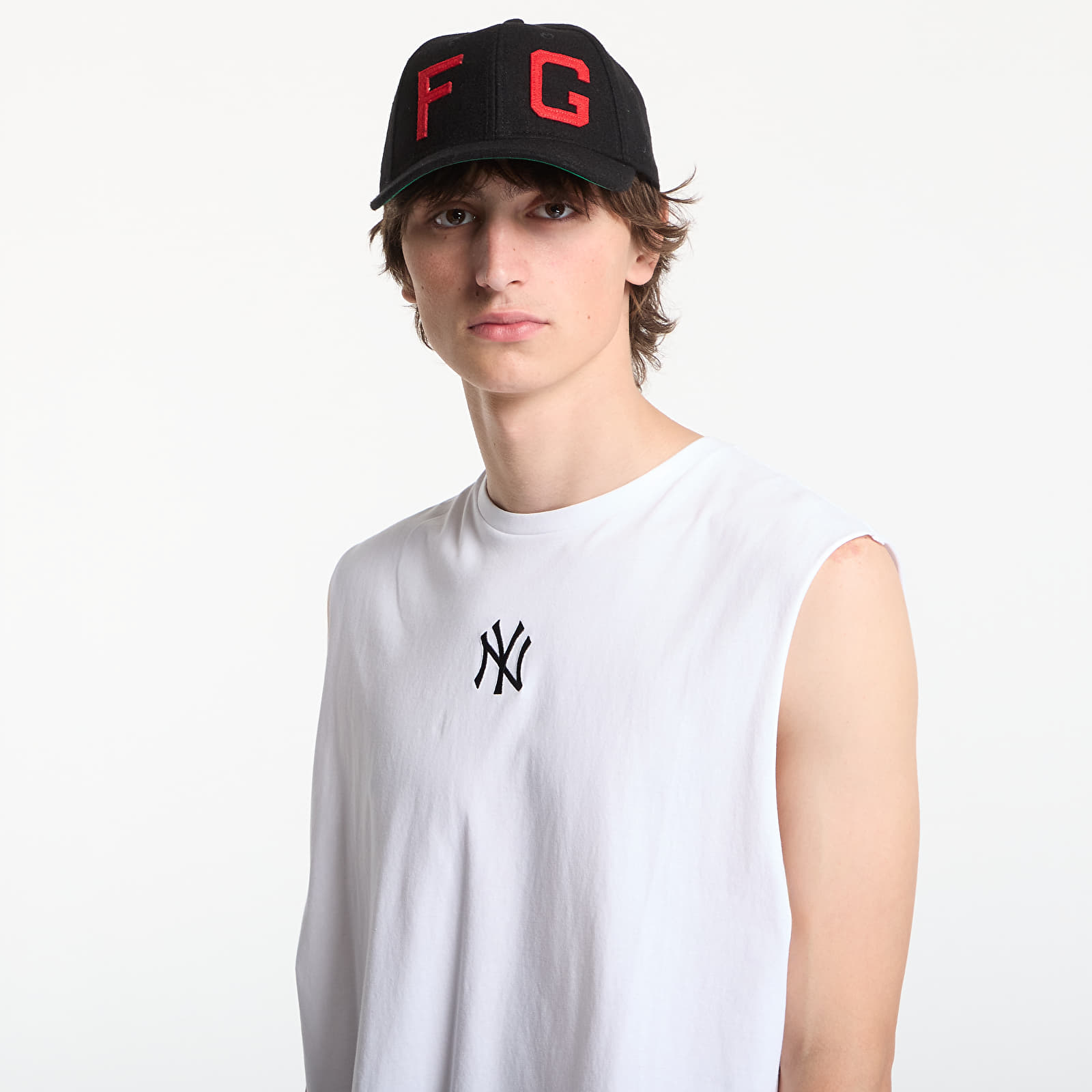Maiouri New Era MLB Nos Midi Sleeveless Tee New York Yankees UNISEX Optic White