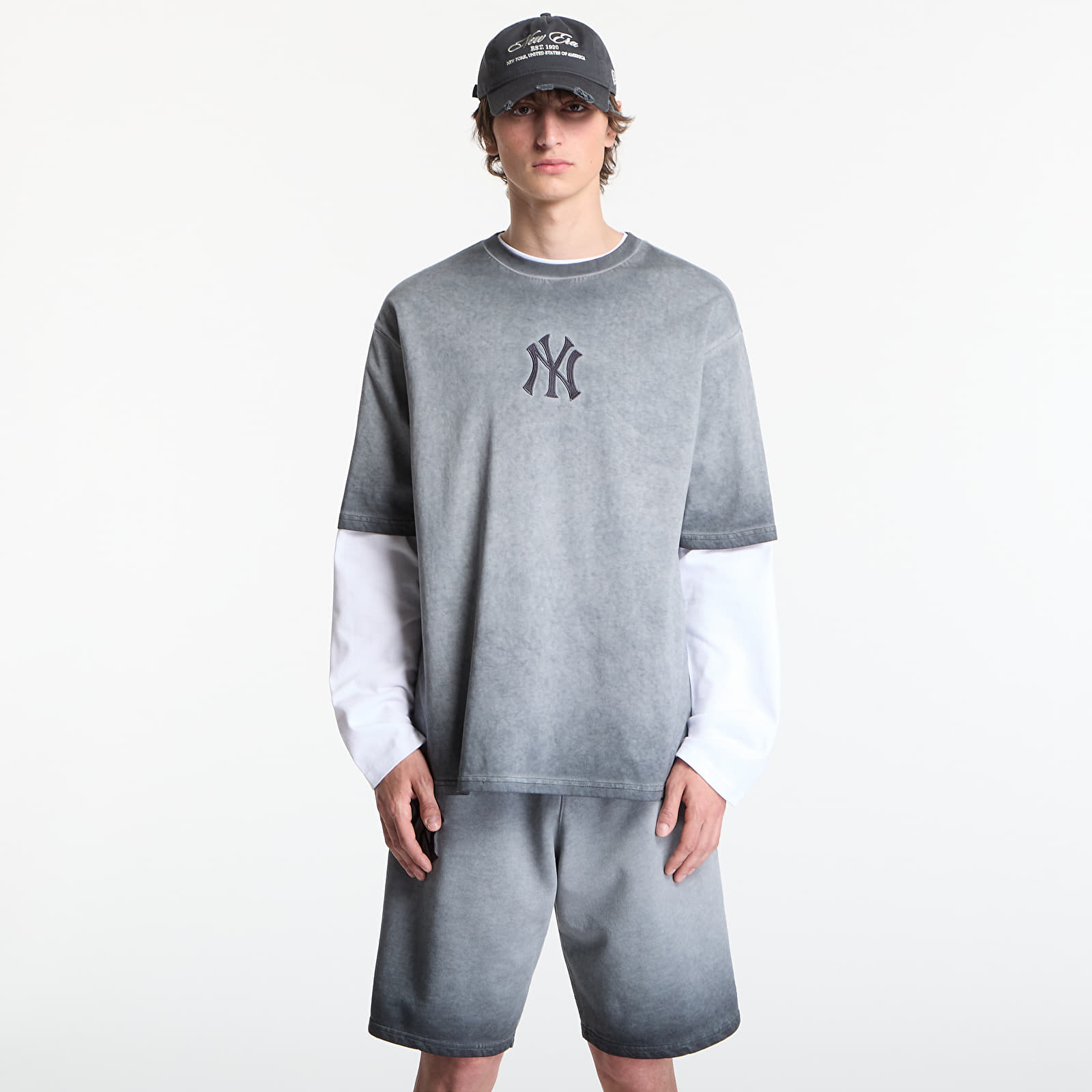 Tričká New Era MLB Washed Logo Tee New York Yankees UNISEX Black