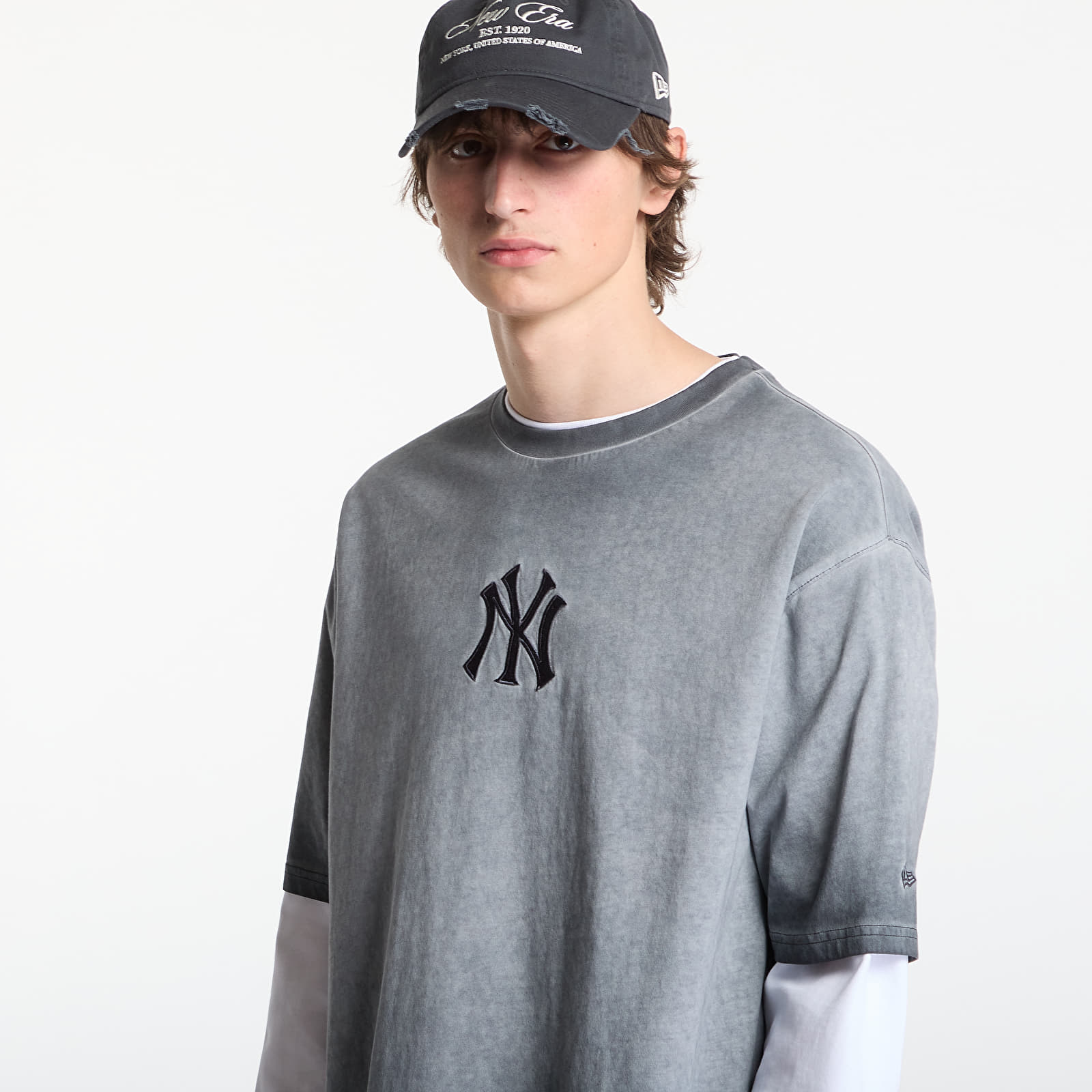 Tričká New Era MLB Washed Logo Tee New York Yankees UNISEX Black