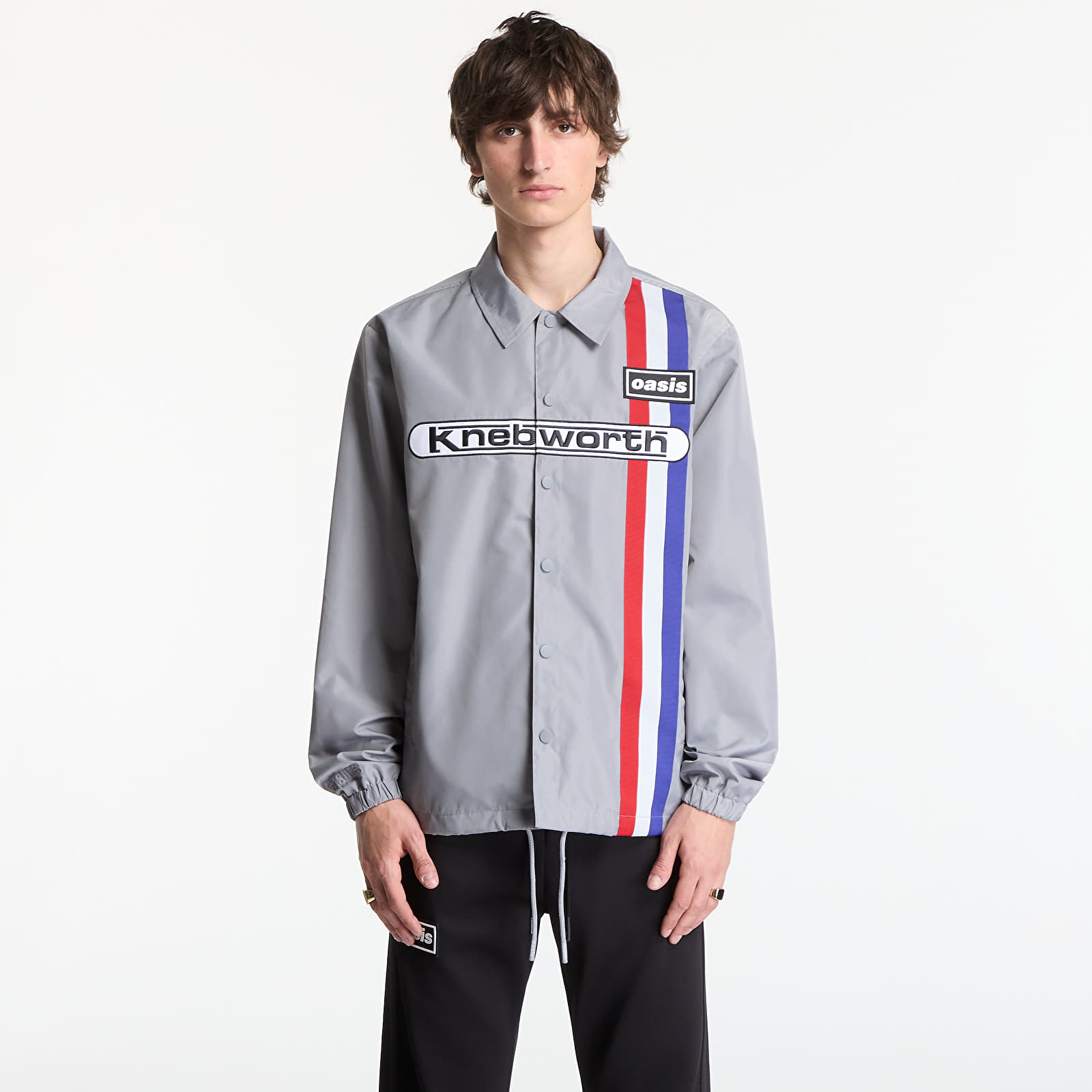 Kurtki PLEASURES Supersonic Coach Jacket Steel