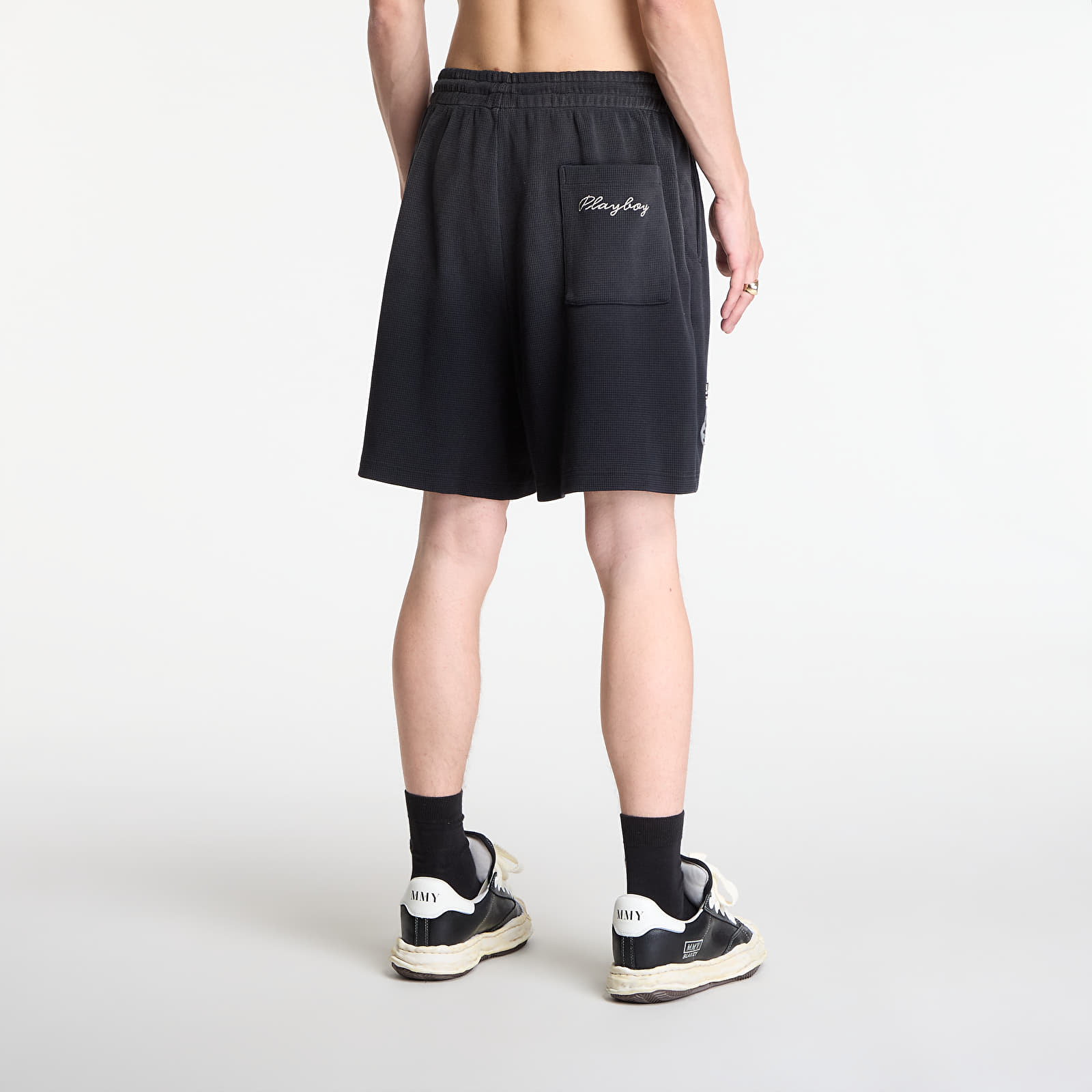 Pantaloncini uomo Playboy x FTSHP Waffle Sweatshorts Dark Grey